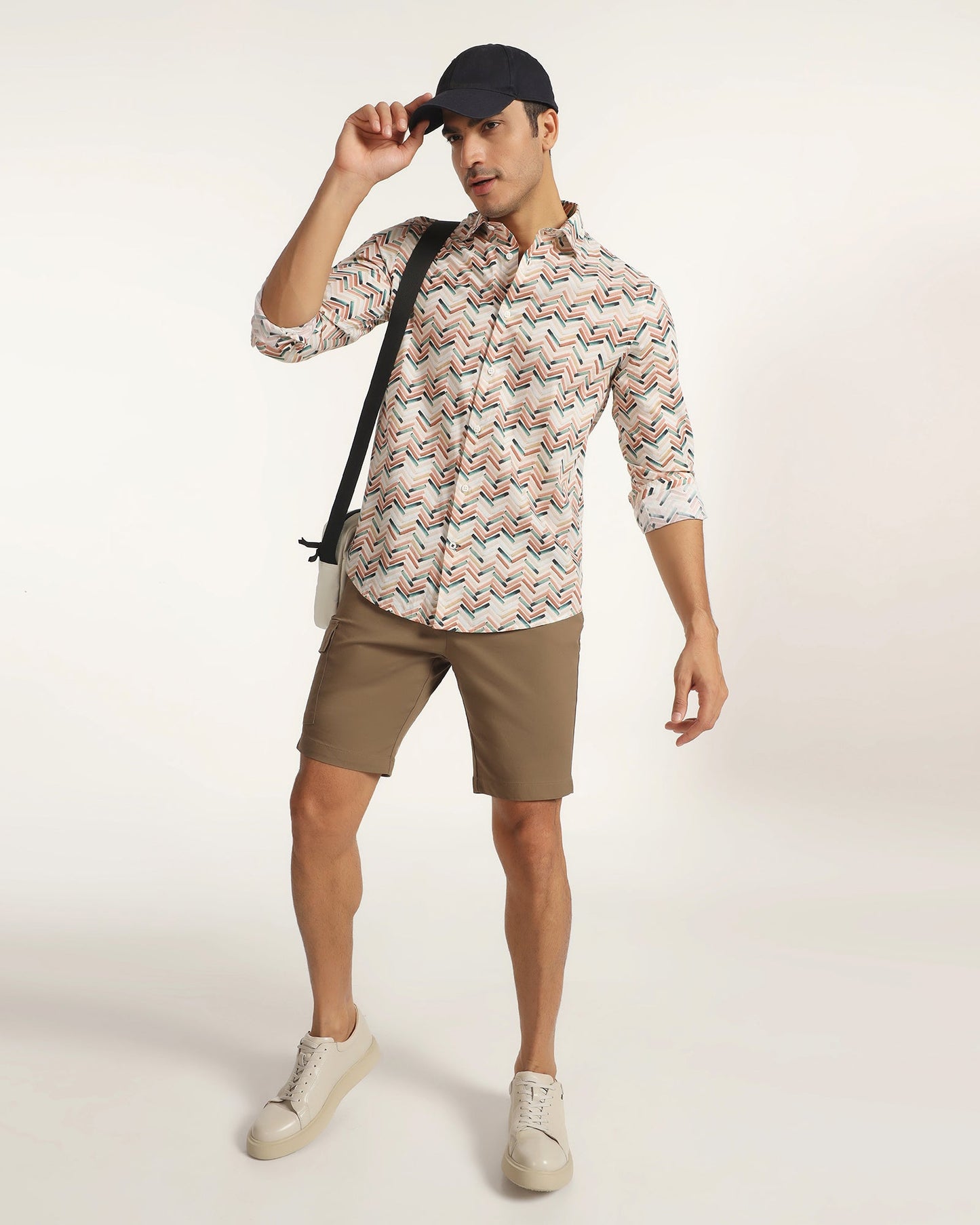 Casual Beige Printed Shirt - Alba