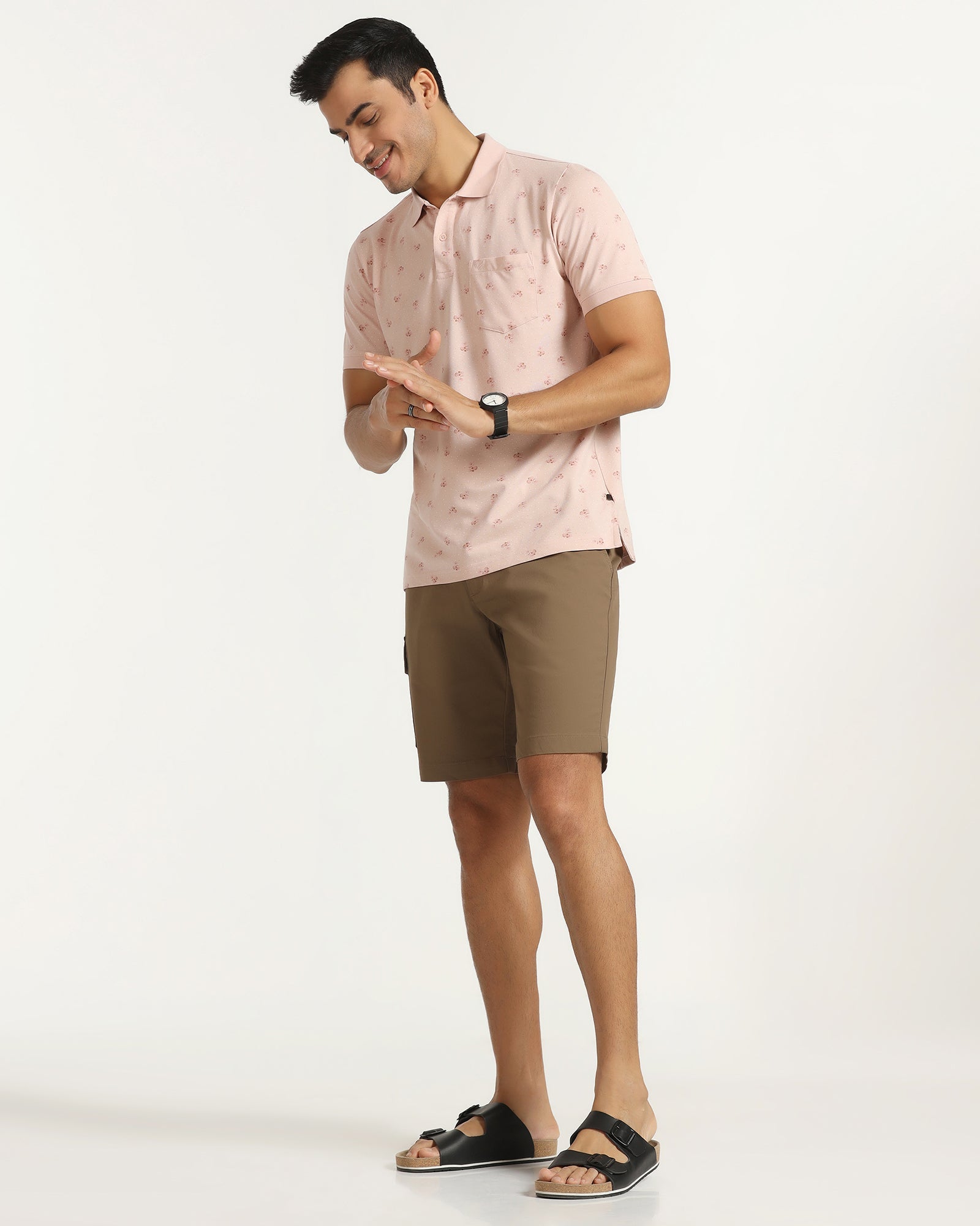 Polo Pink Printed T-Shirt - Sonic