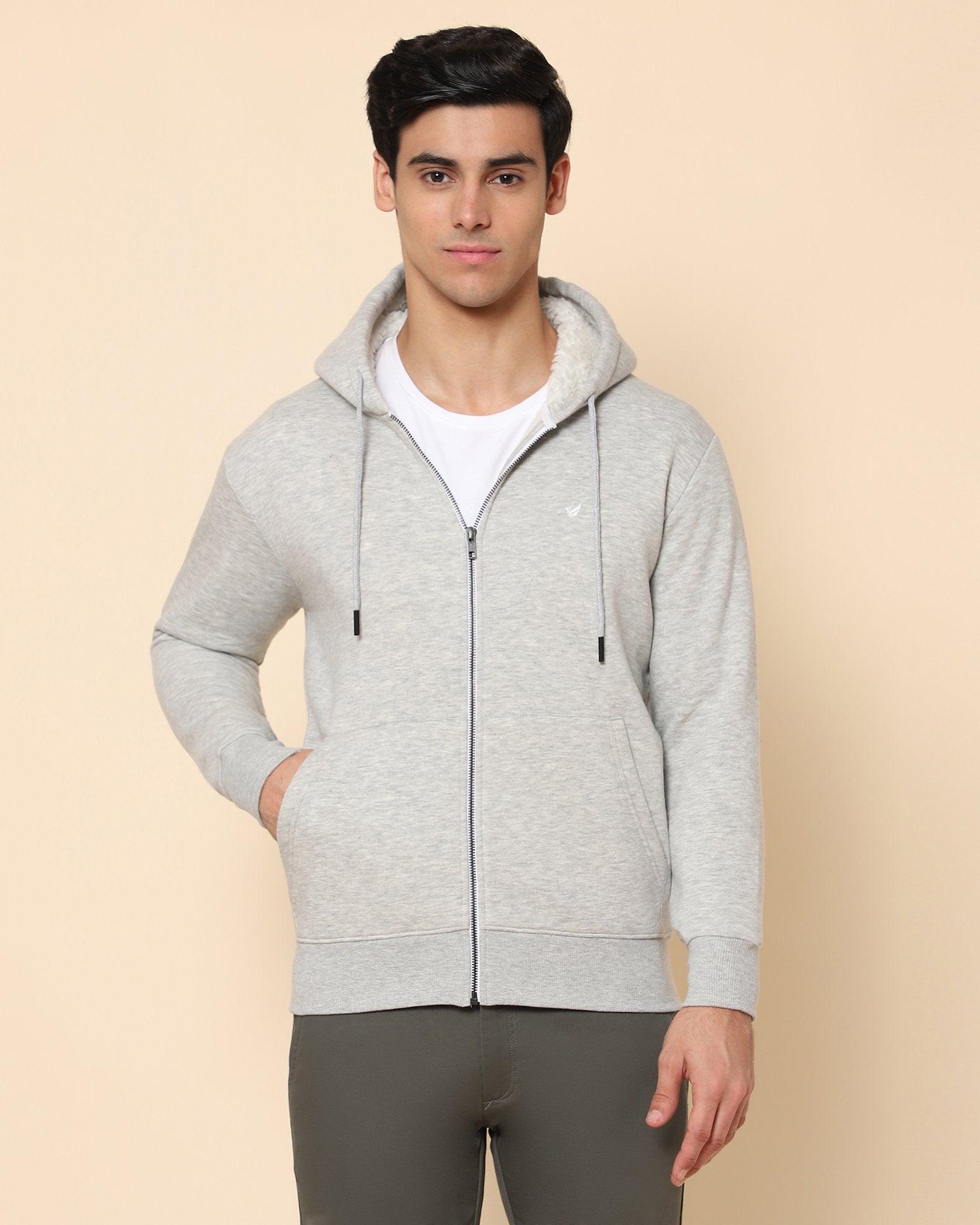 Errai Hoodie Sweat Shirt In Beige (Slim Fit)