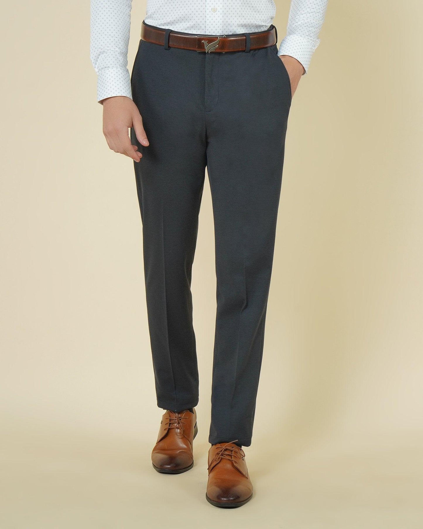 Fadal Formal Knitted Trouser In Navy (Arise Fit)
