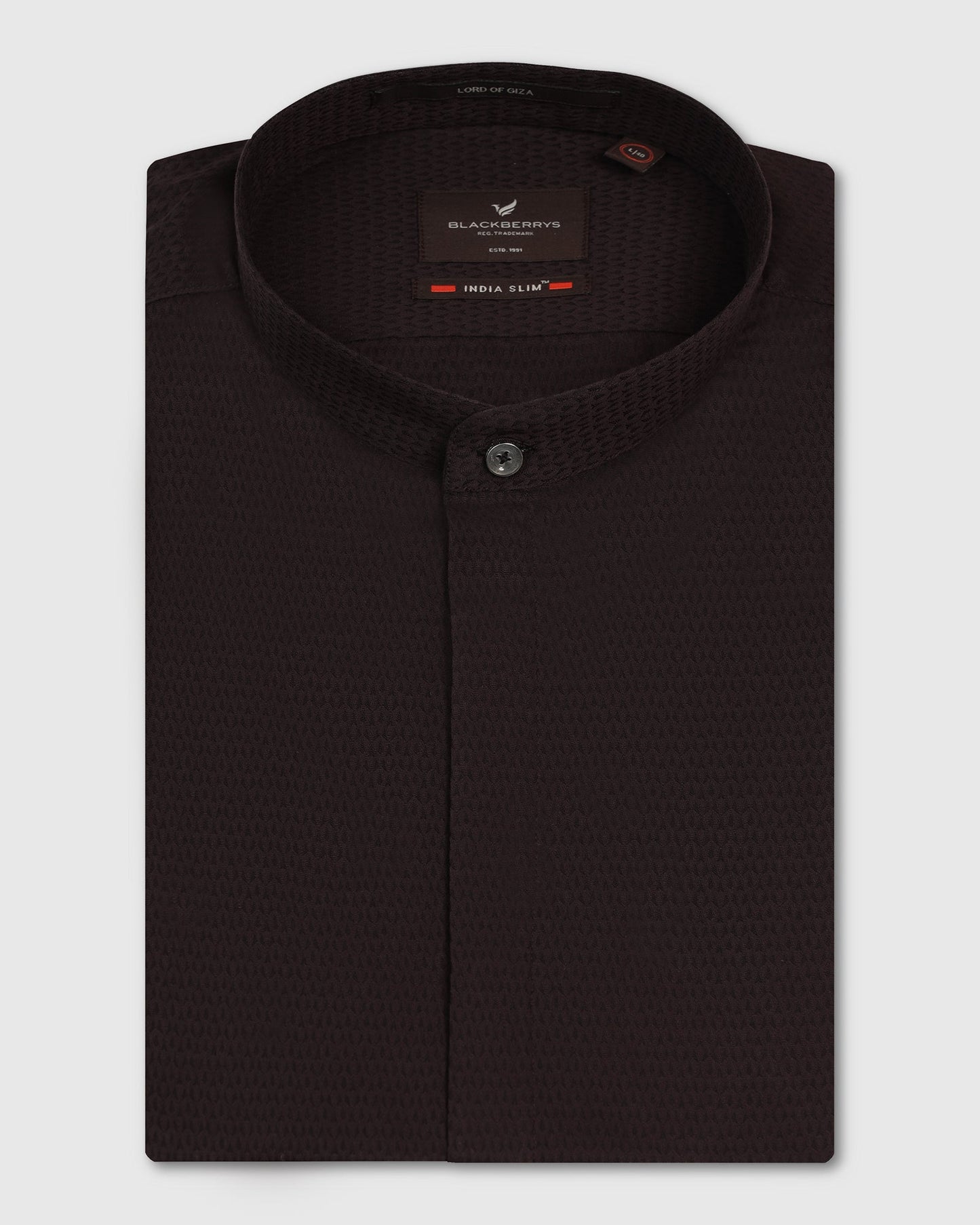 Formal Brown Textured Shirt - Rome