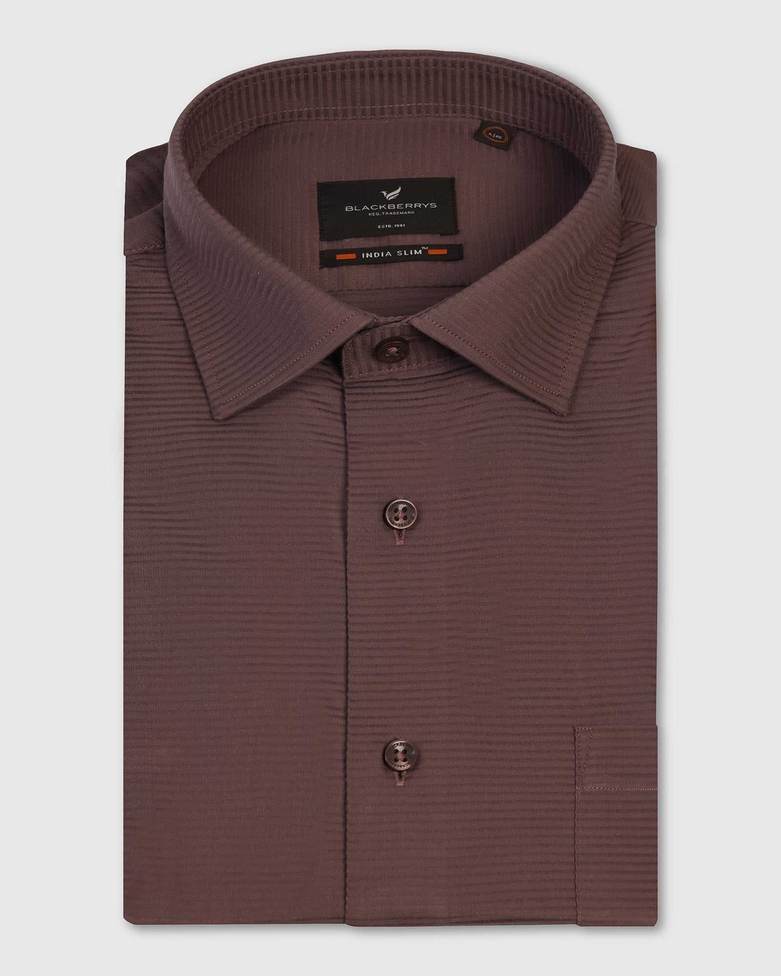 Formal Maroon Stripe Shirt - Merlot