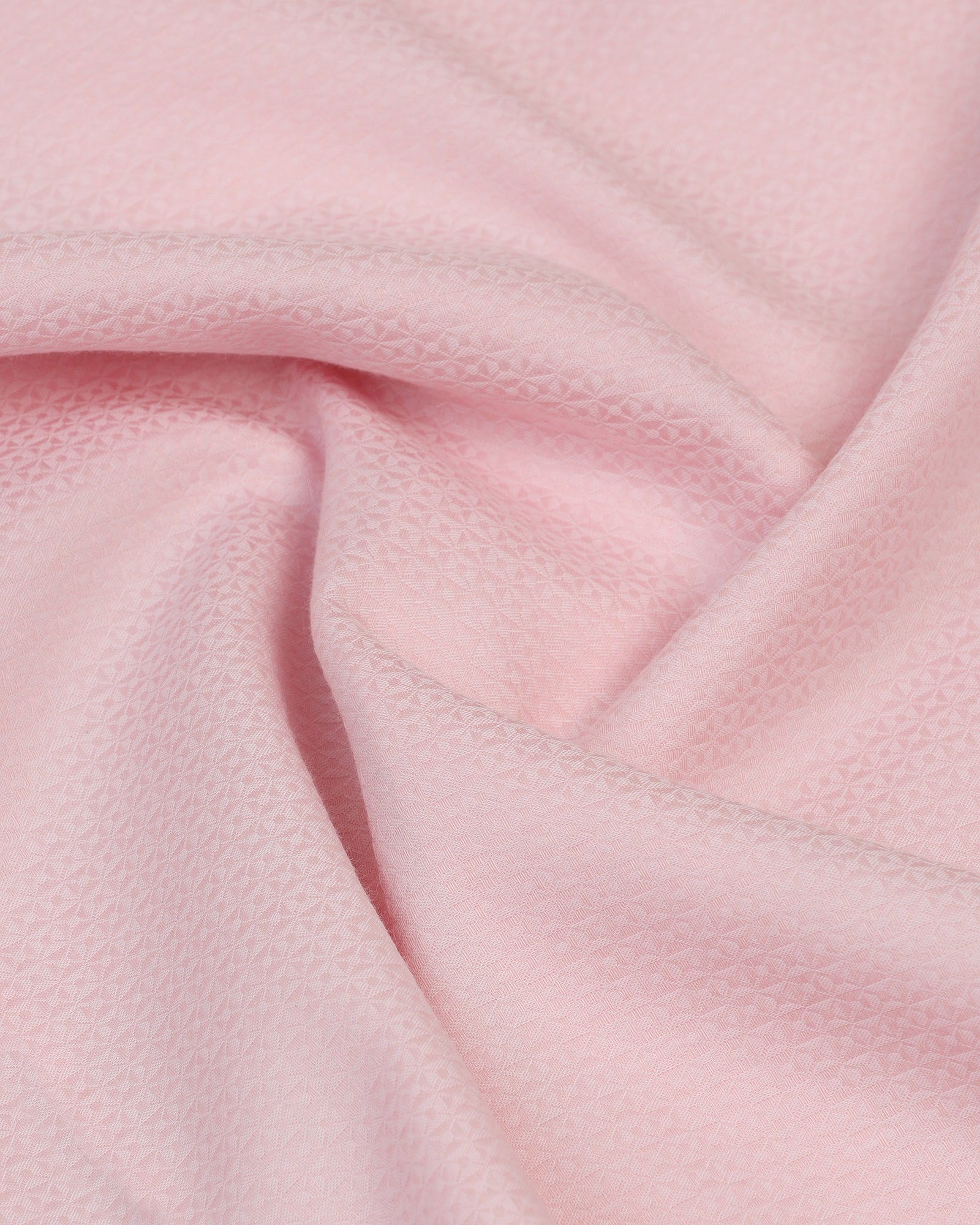 Formal Pink Textured Shirt - Brick