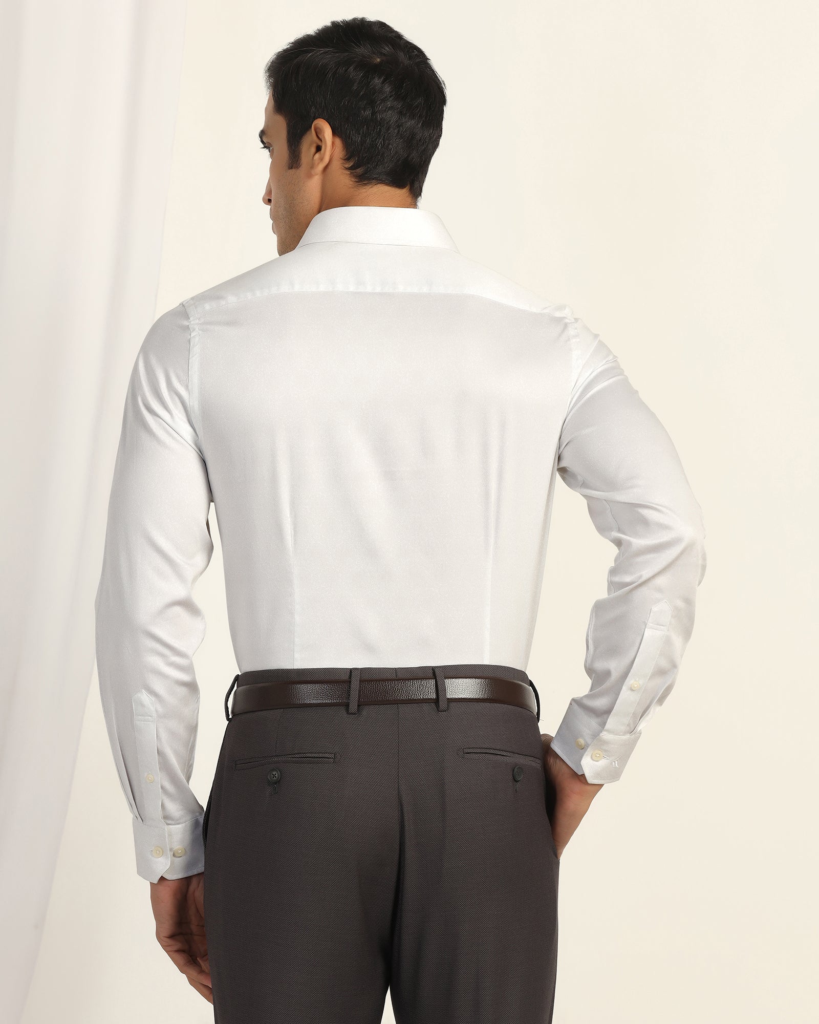 Formal White Printed Shirt -  Enzo