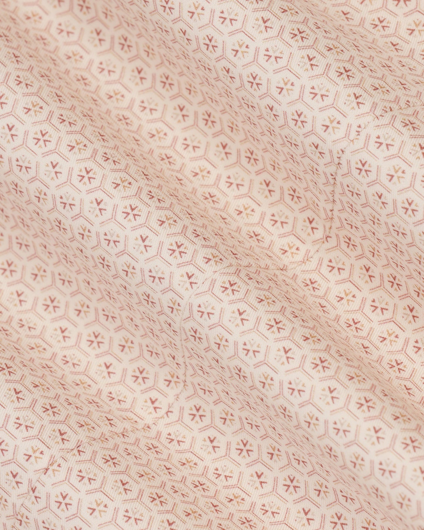Non Iron Formal Beige Printed Shirt - Valor