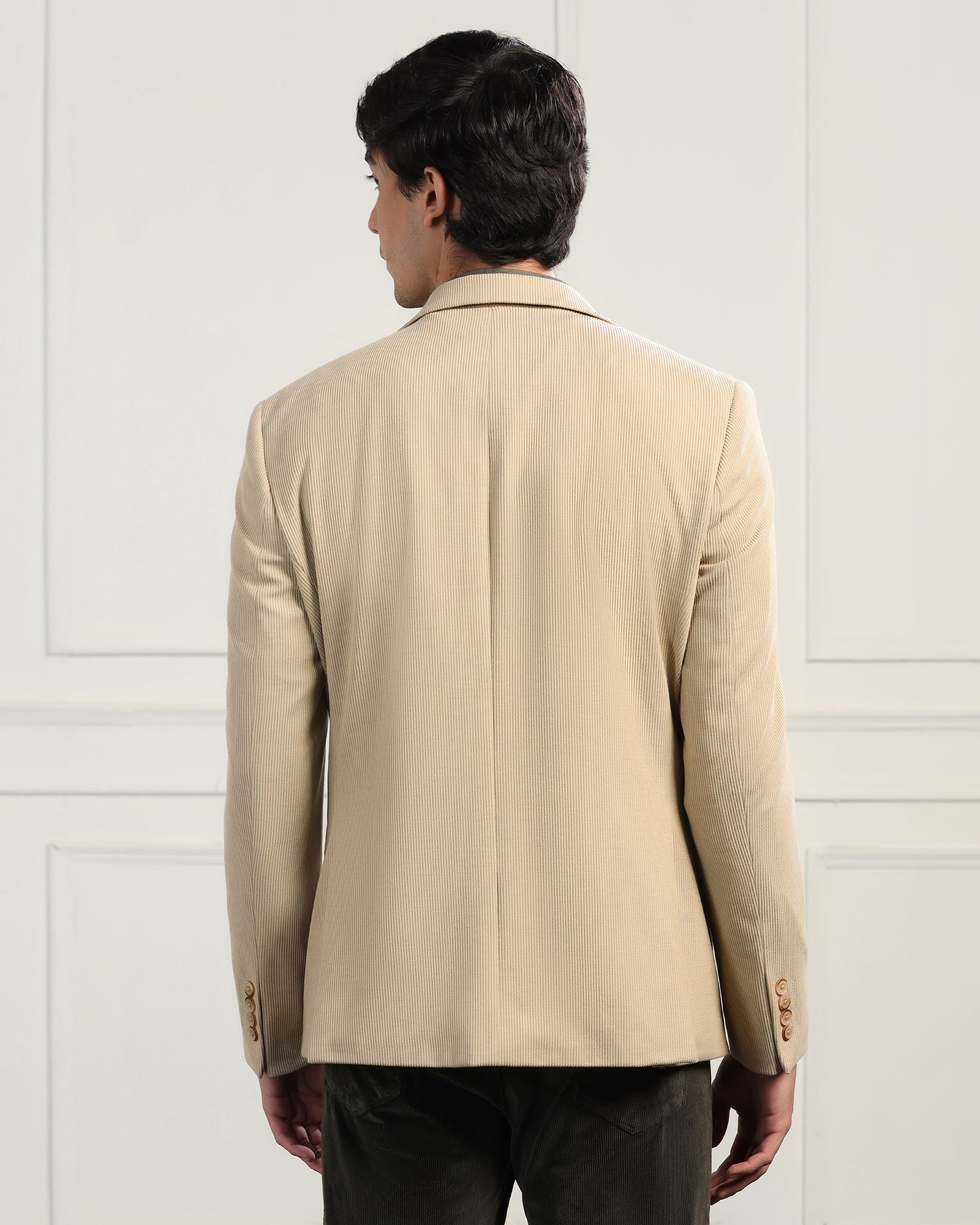 Formal Beige Stripe Blazer - Nios