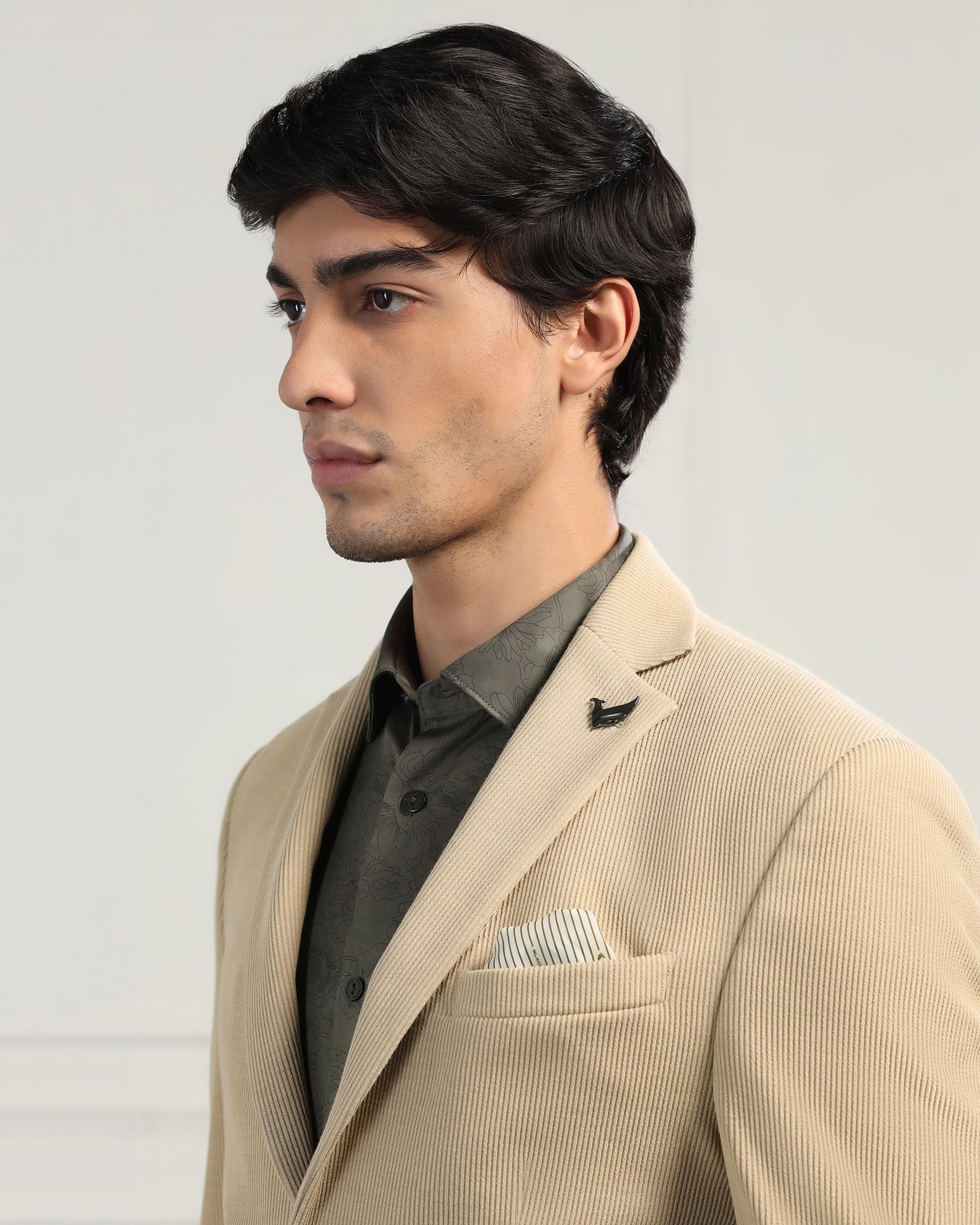 Formal Beige Stripe Blazer - Nios