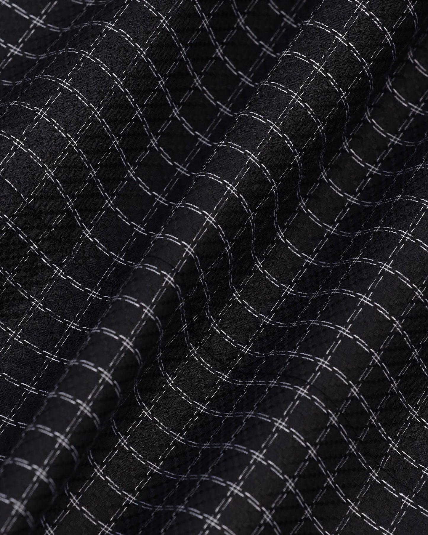 Formal Black Check Shirt - Drone