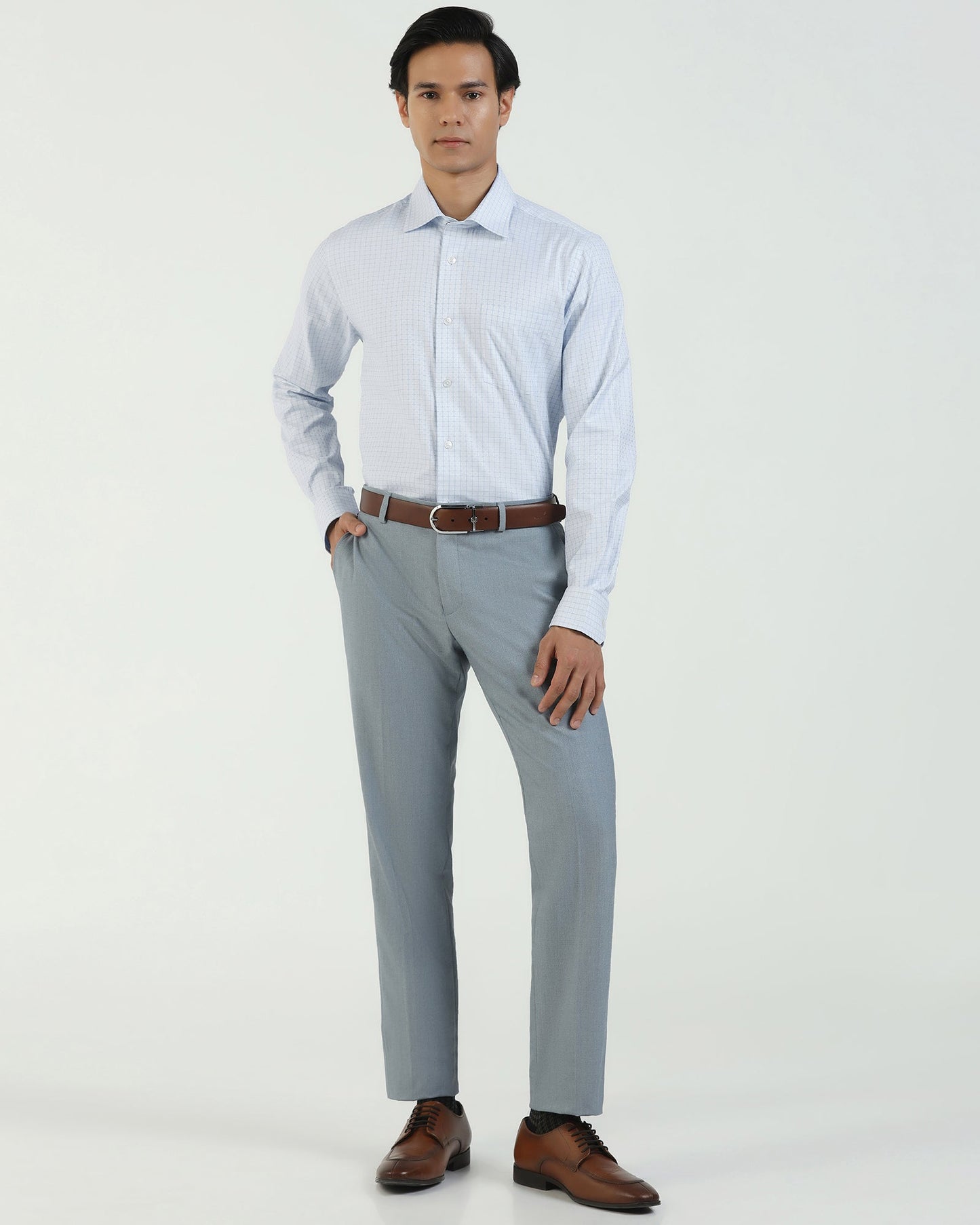 Formal Blue Check Shirt - Cosmic