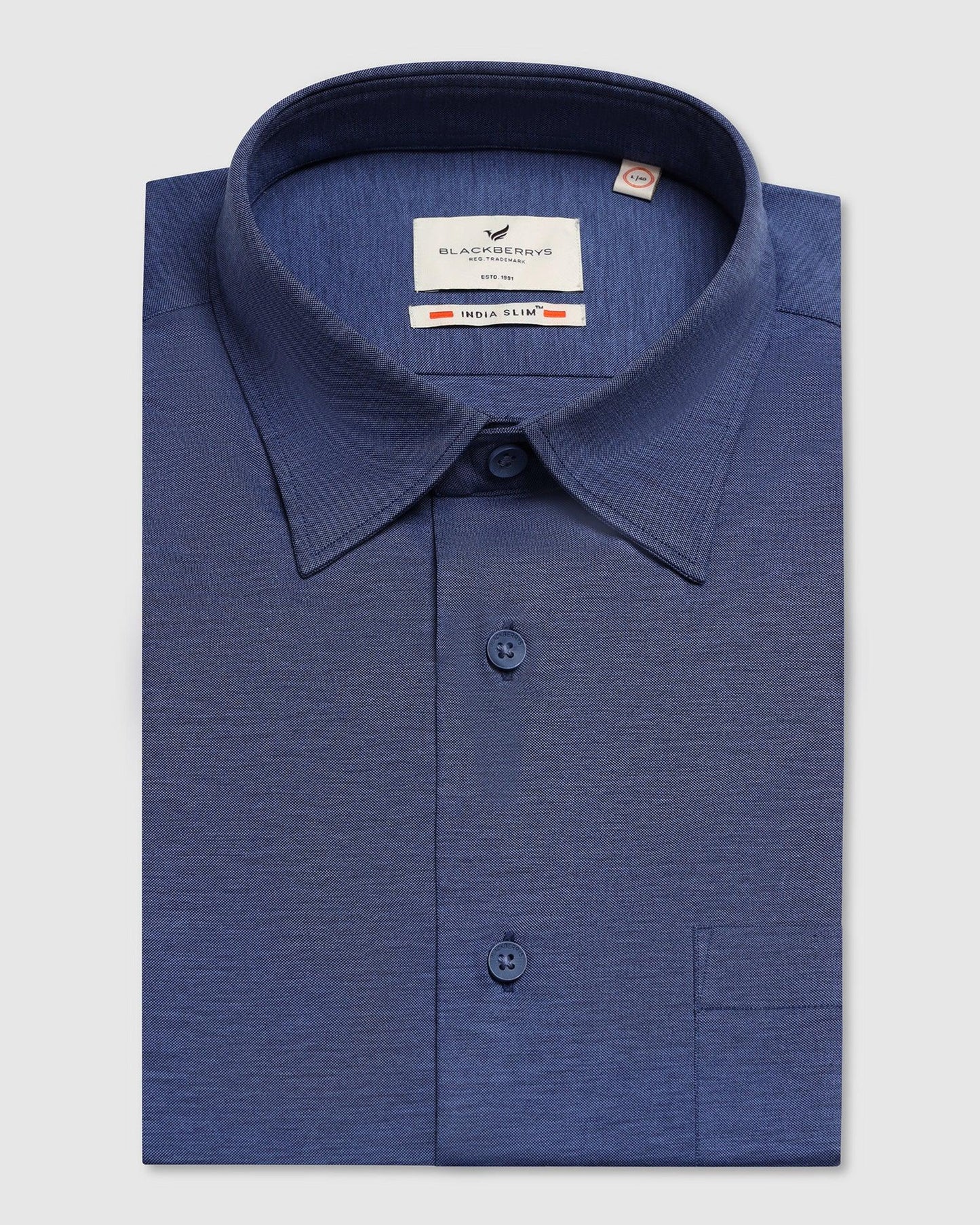 Formal Cobalt Solid Shirt - Boone