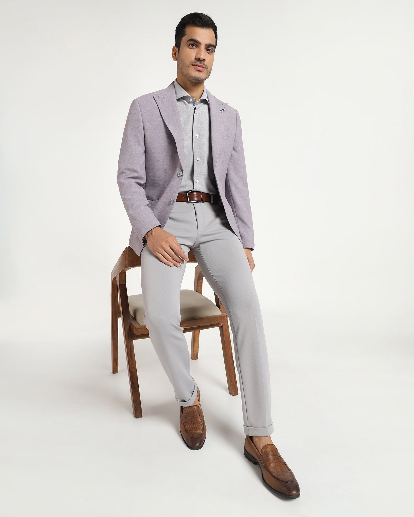 Formal Grey Textured Blazer - Aramis