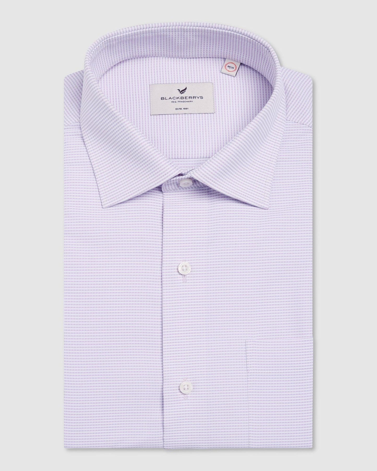 Non Iron Formal Mauve Textured Shirt - Matrix