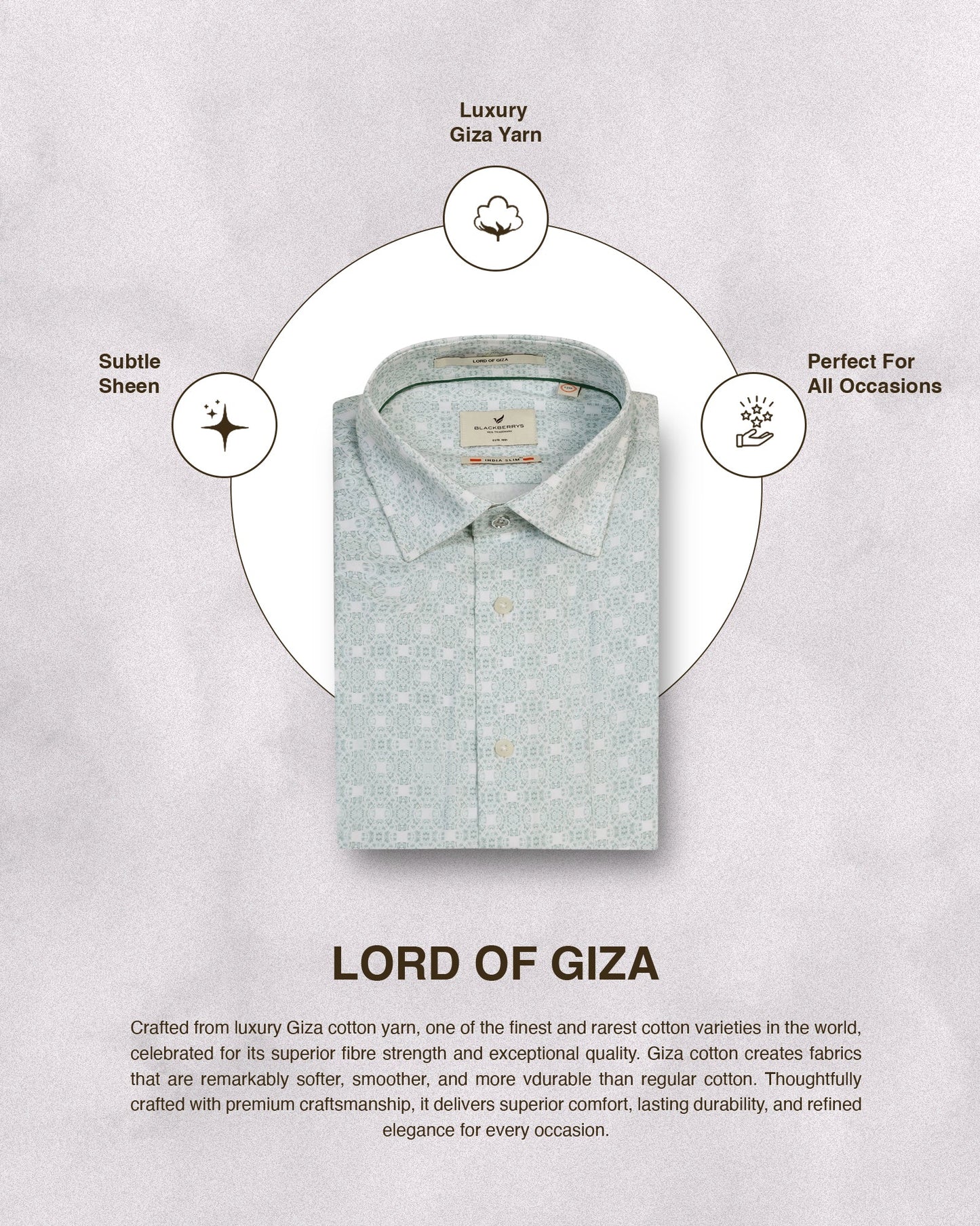 Formal Mint Printed Shirt - Drum