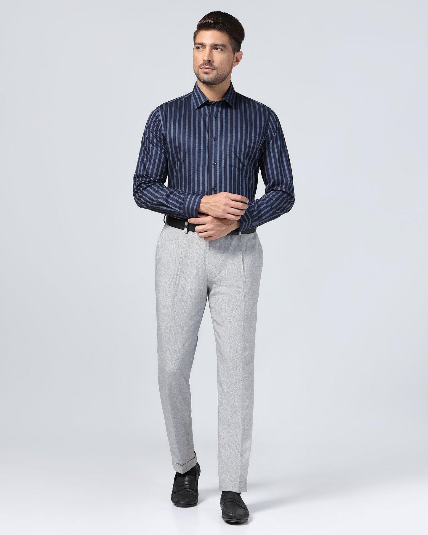 Formal Navy Stripe Shirt - Prism