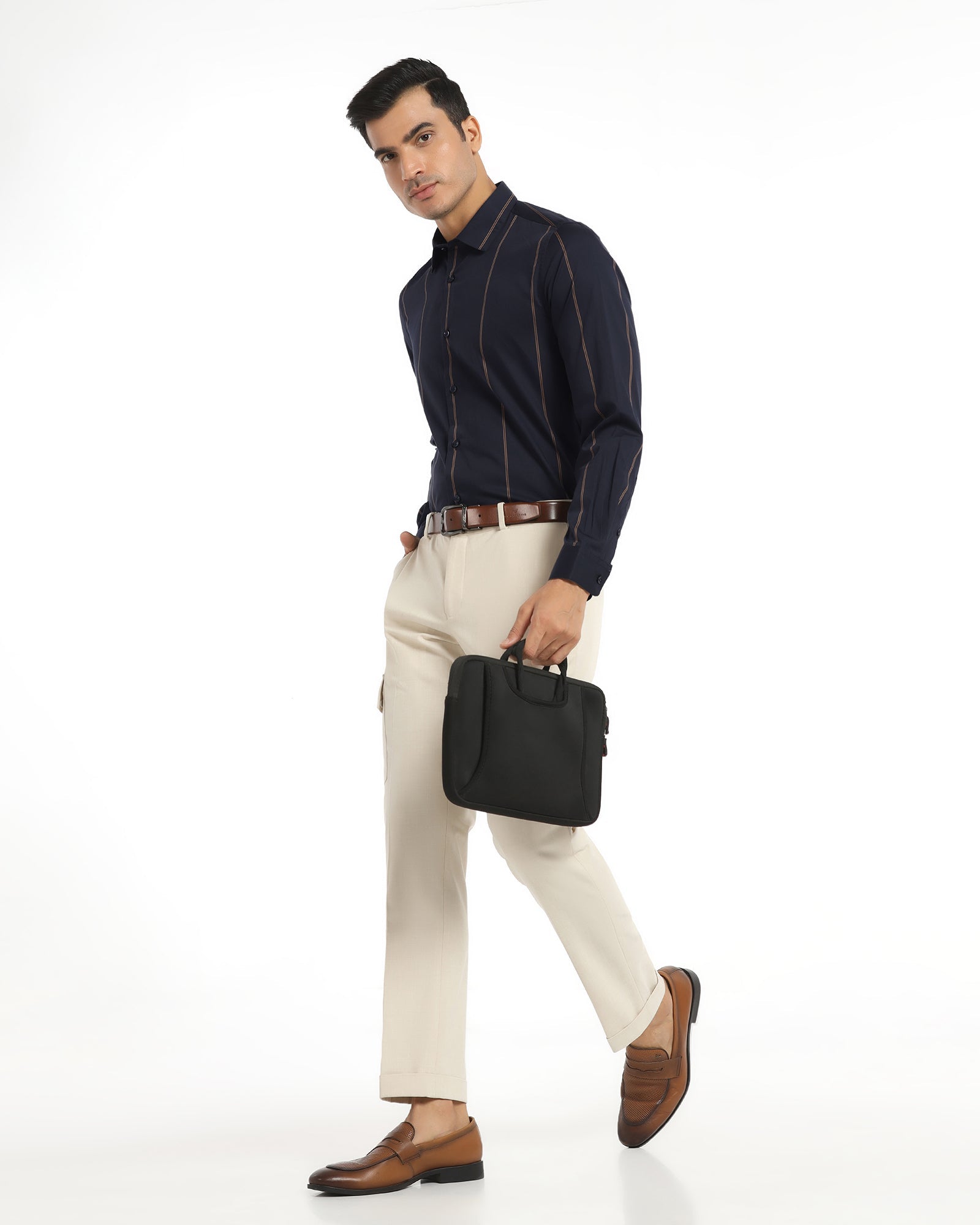 Formal Navy Stripe Shirt - Swing