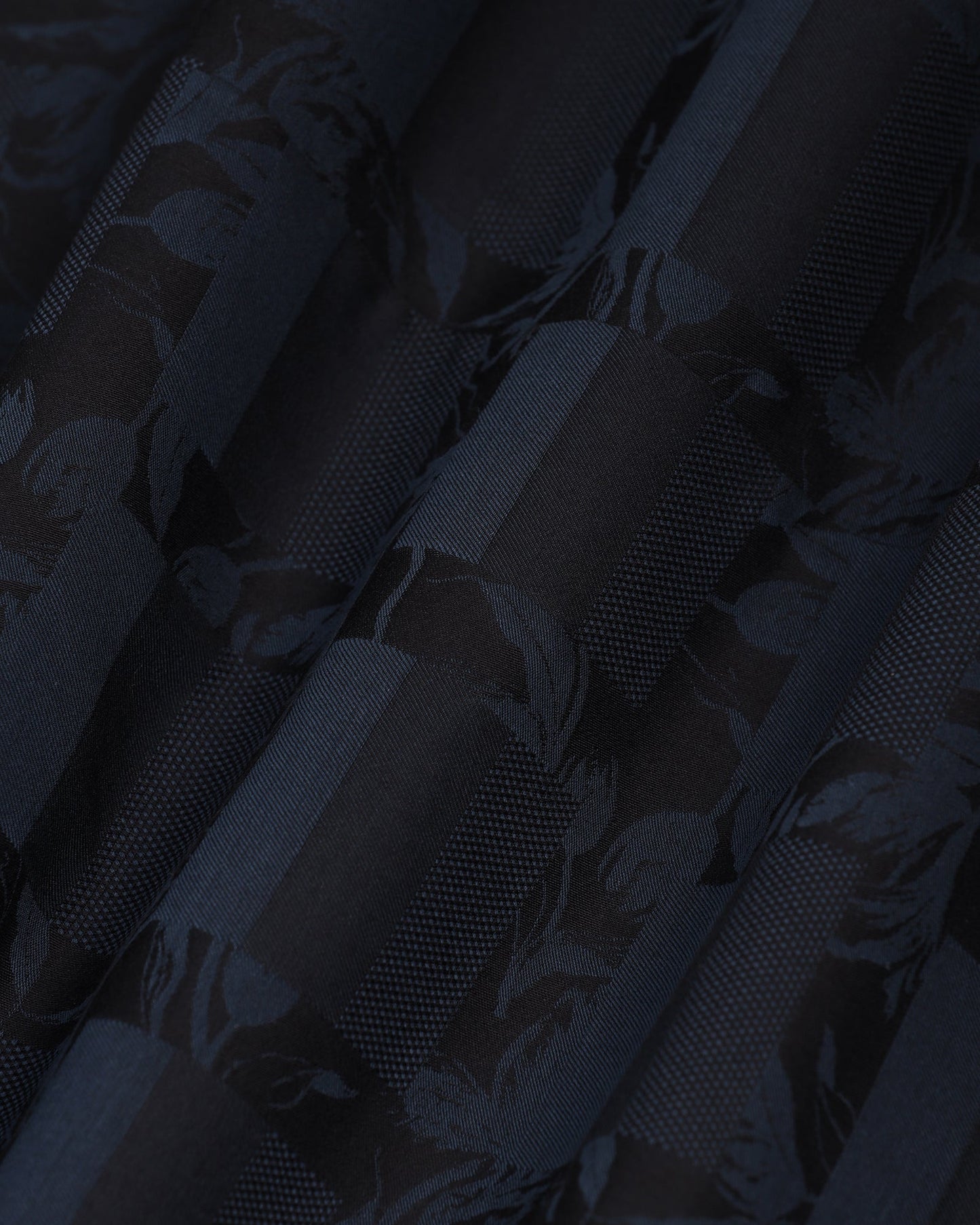 Formal Navy Jacquard Shirt - Latin
