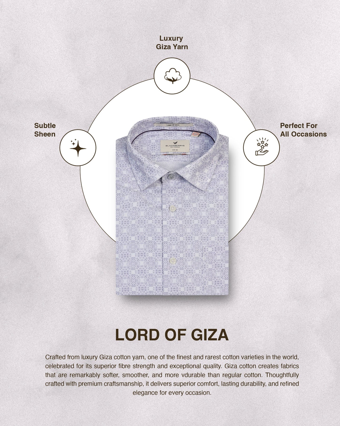 Formal Plum Printed Shirt - Drum