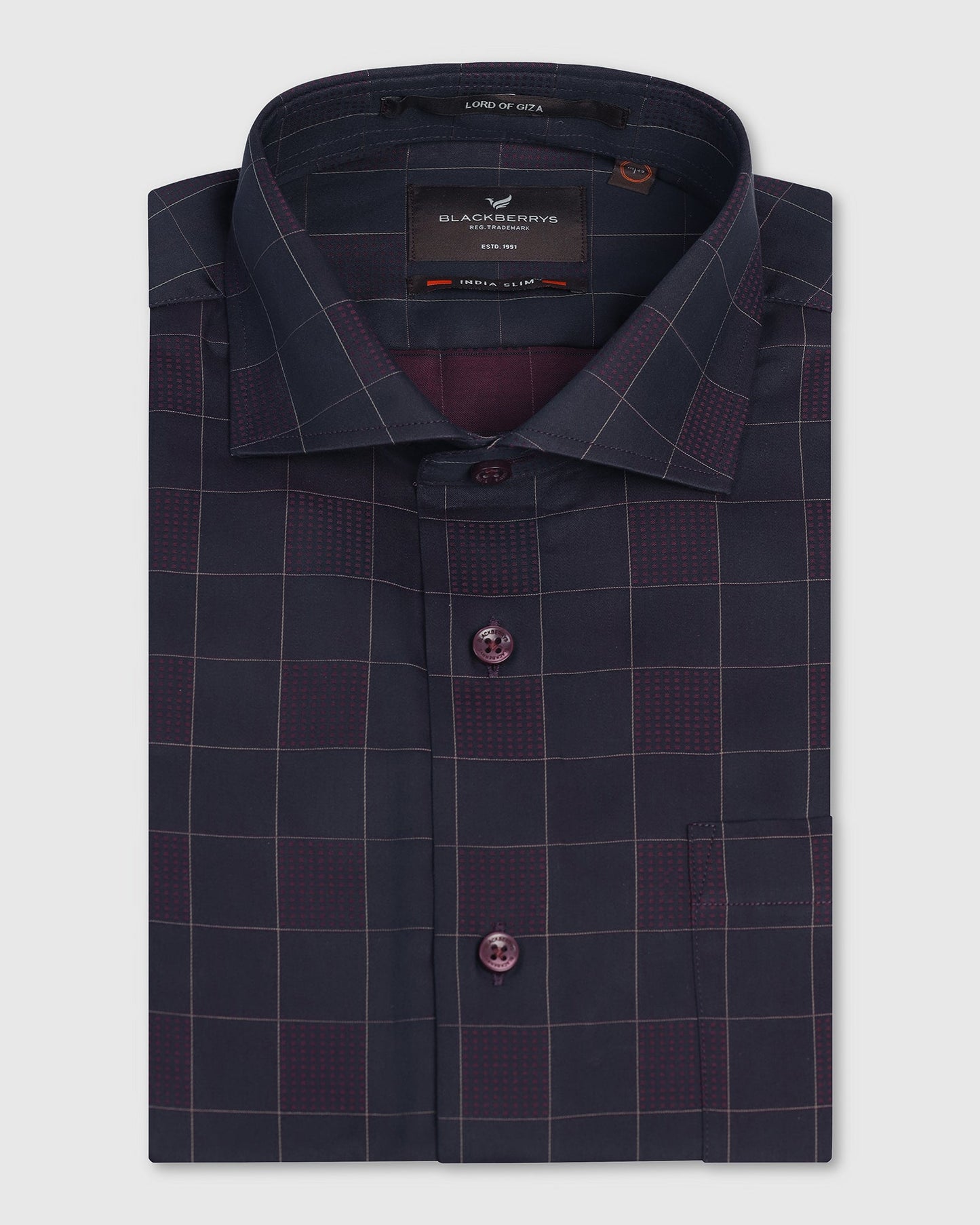 Formal Purple Check Shirt - Julian