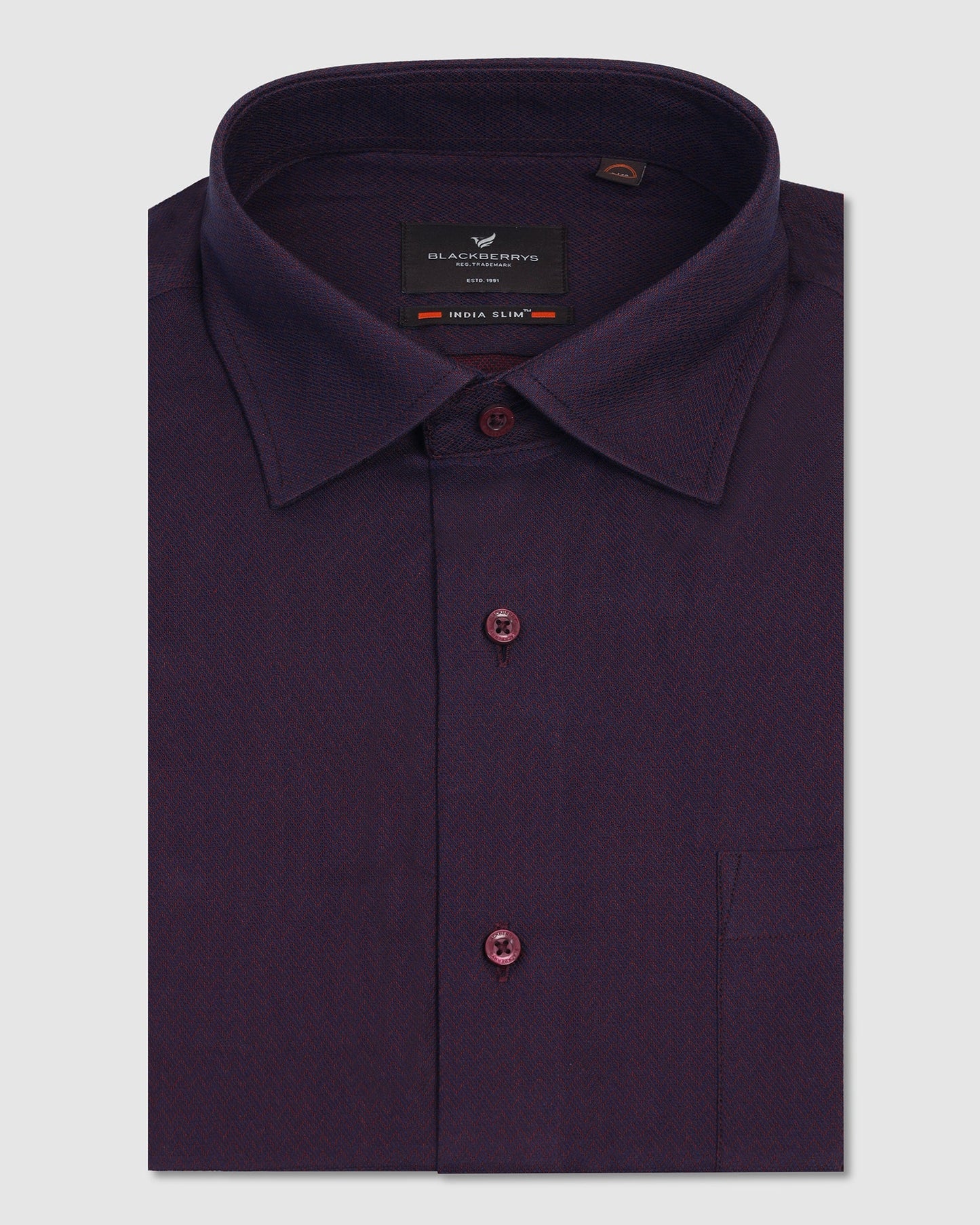 Formal Red Textured Shirt - Lotto