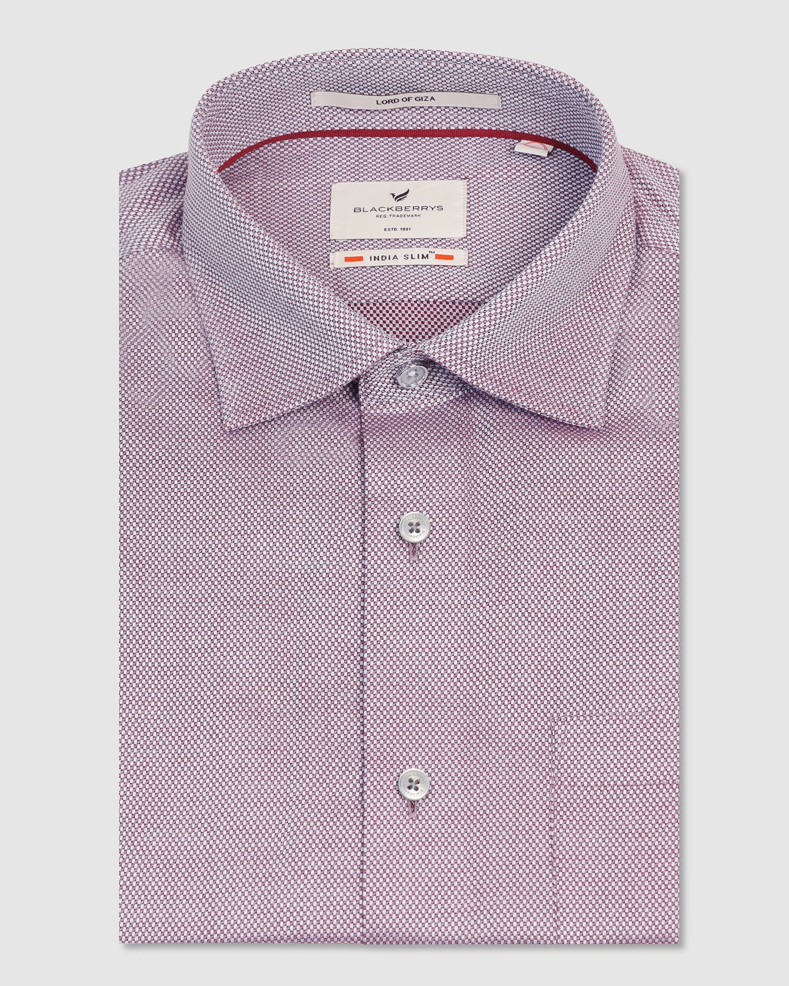 Formal Red Textured Shirt - Quent