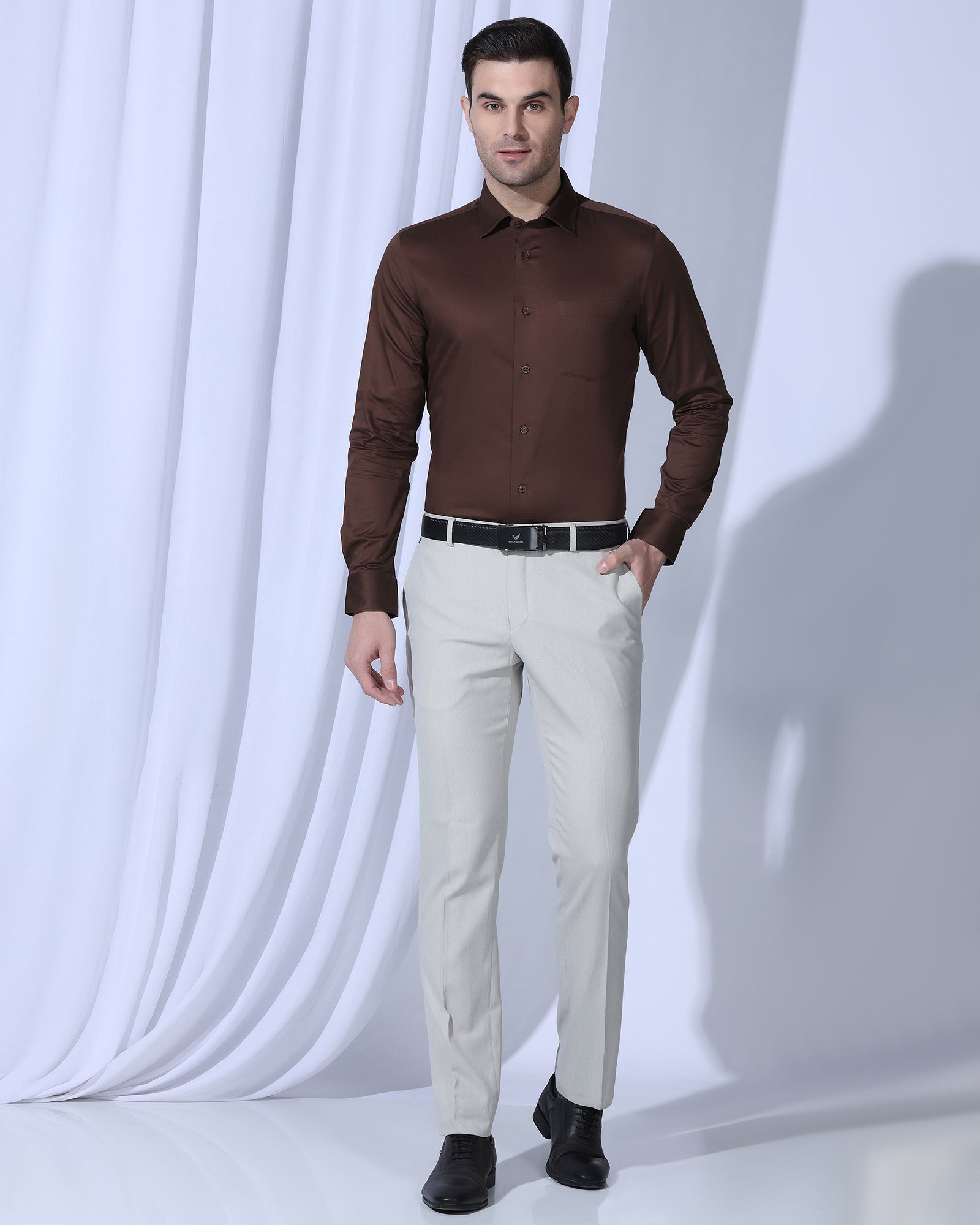 Non Iron Formal Rust Solid Shirt - Georgia
