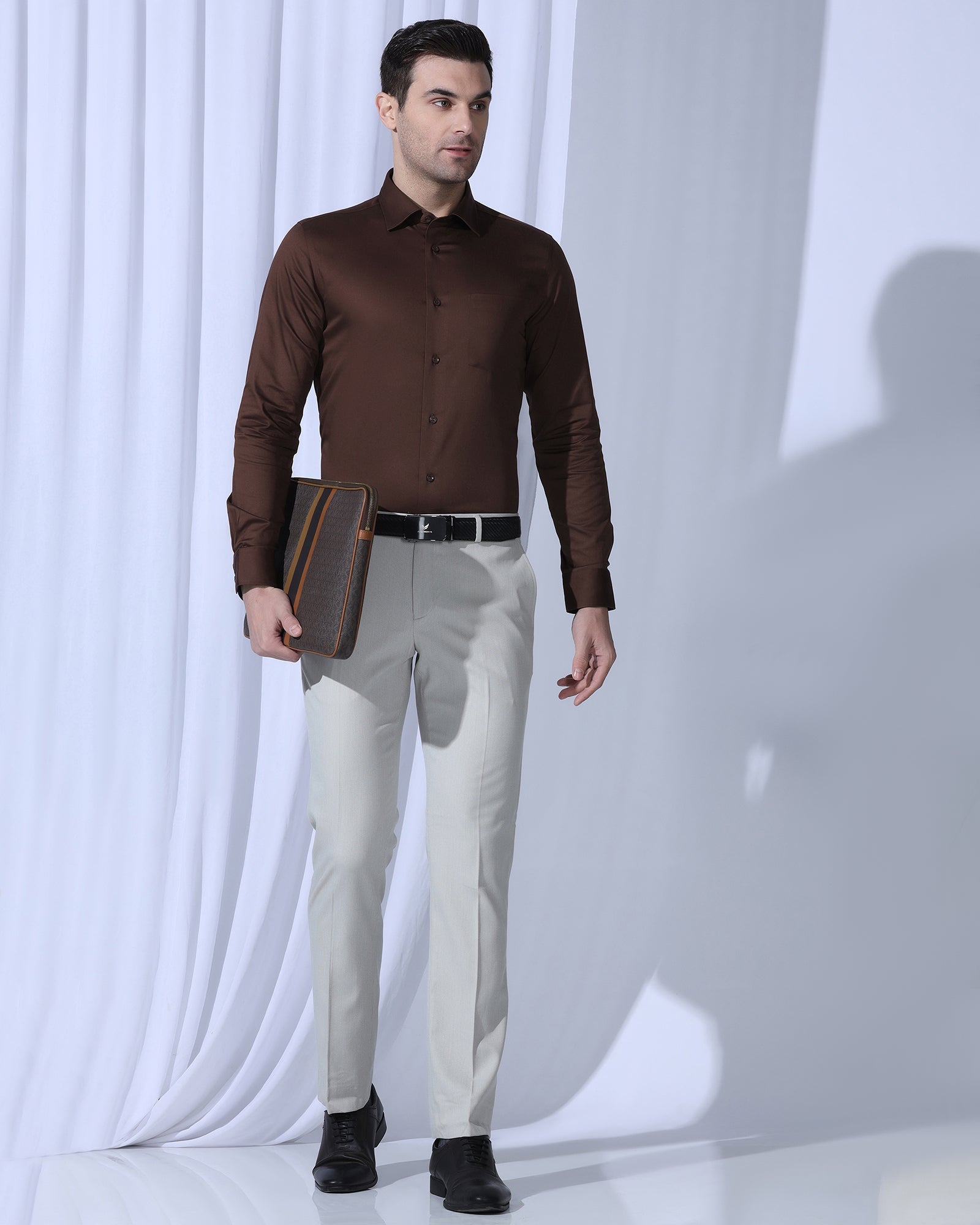 Non Iron Formal Rust Solid Shirt - Georgia