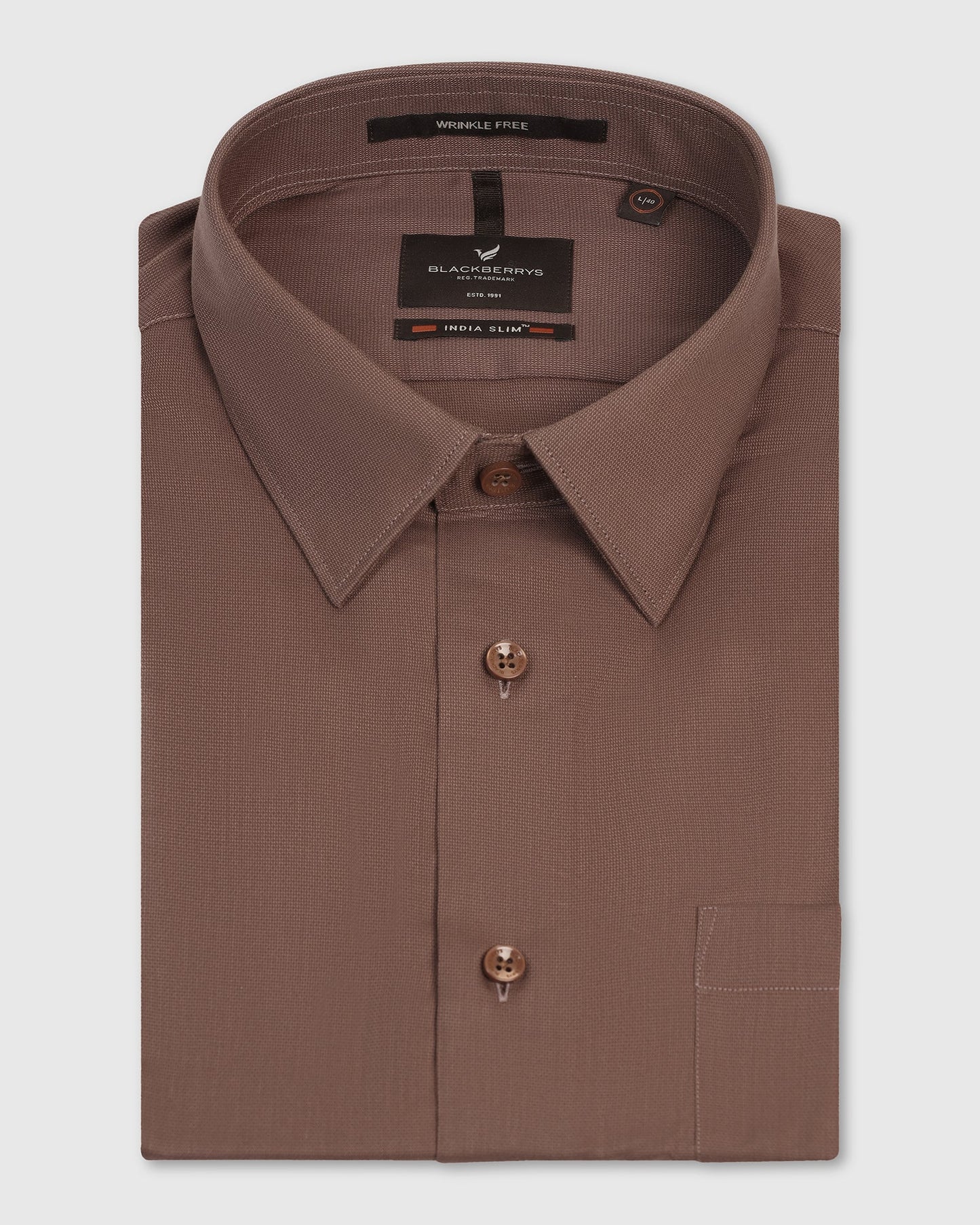 Non Iron Formal Rust Textured Shirt - Vlog