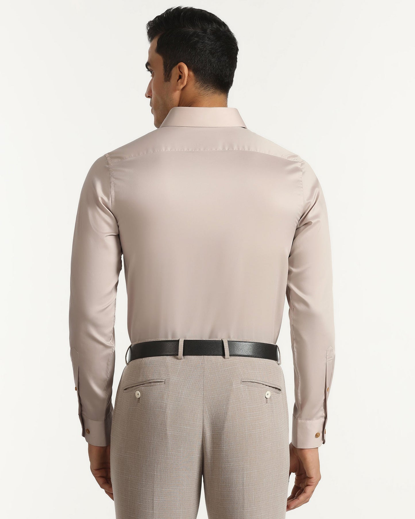Formal Tan Solid Shirt - Roger