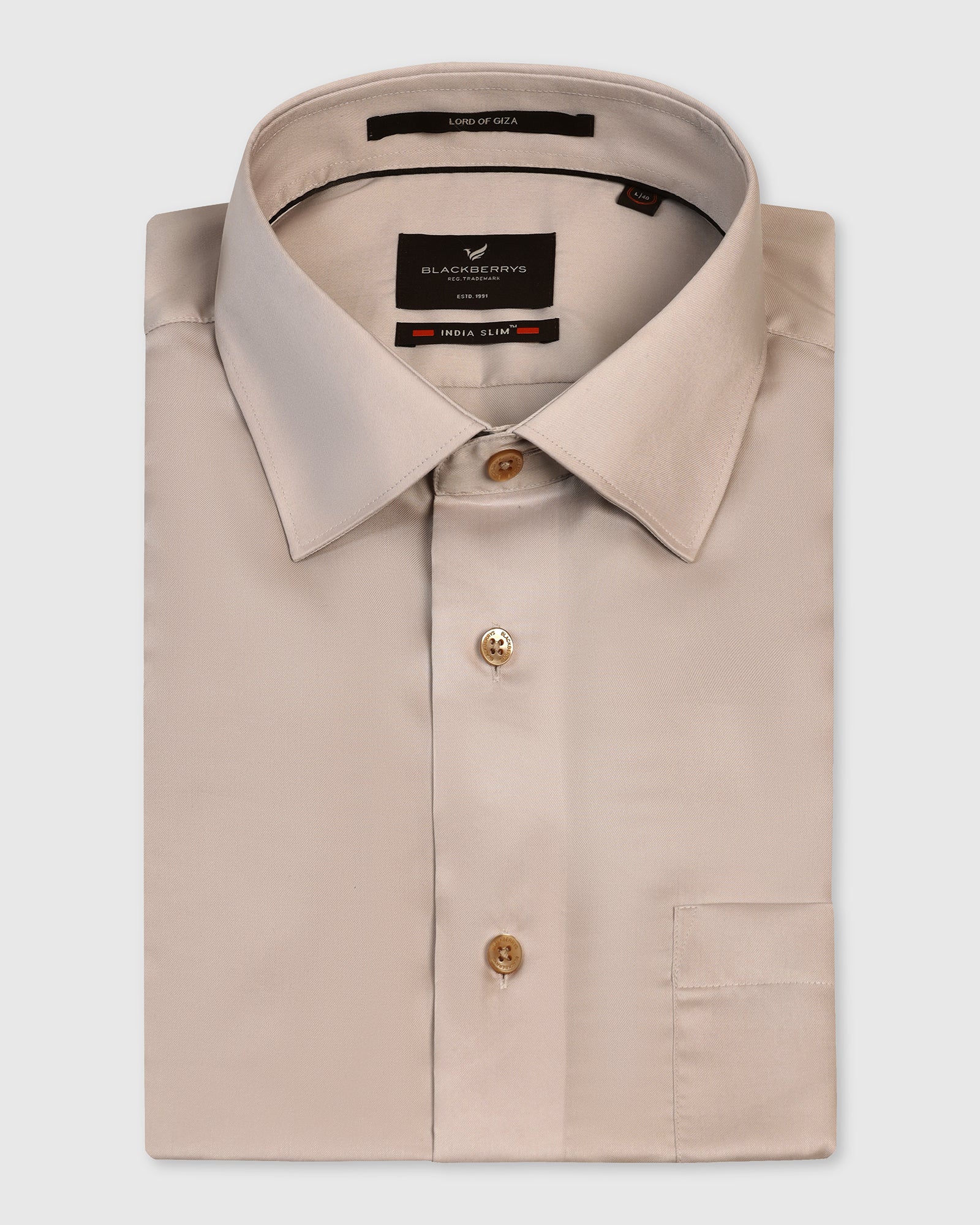 Formal Tan Solid Shirt - Roger