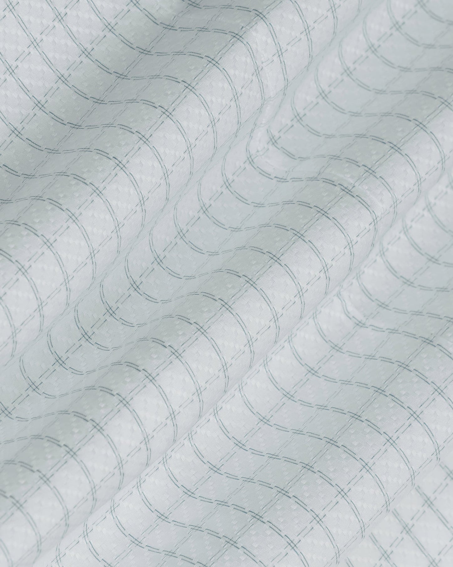 Formal White Check Shirt - Drone