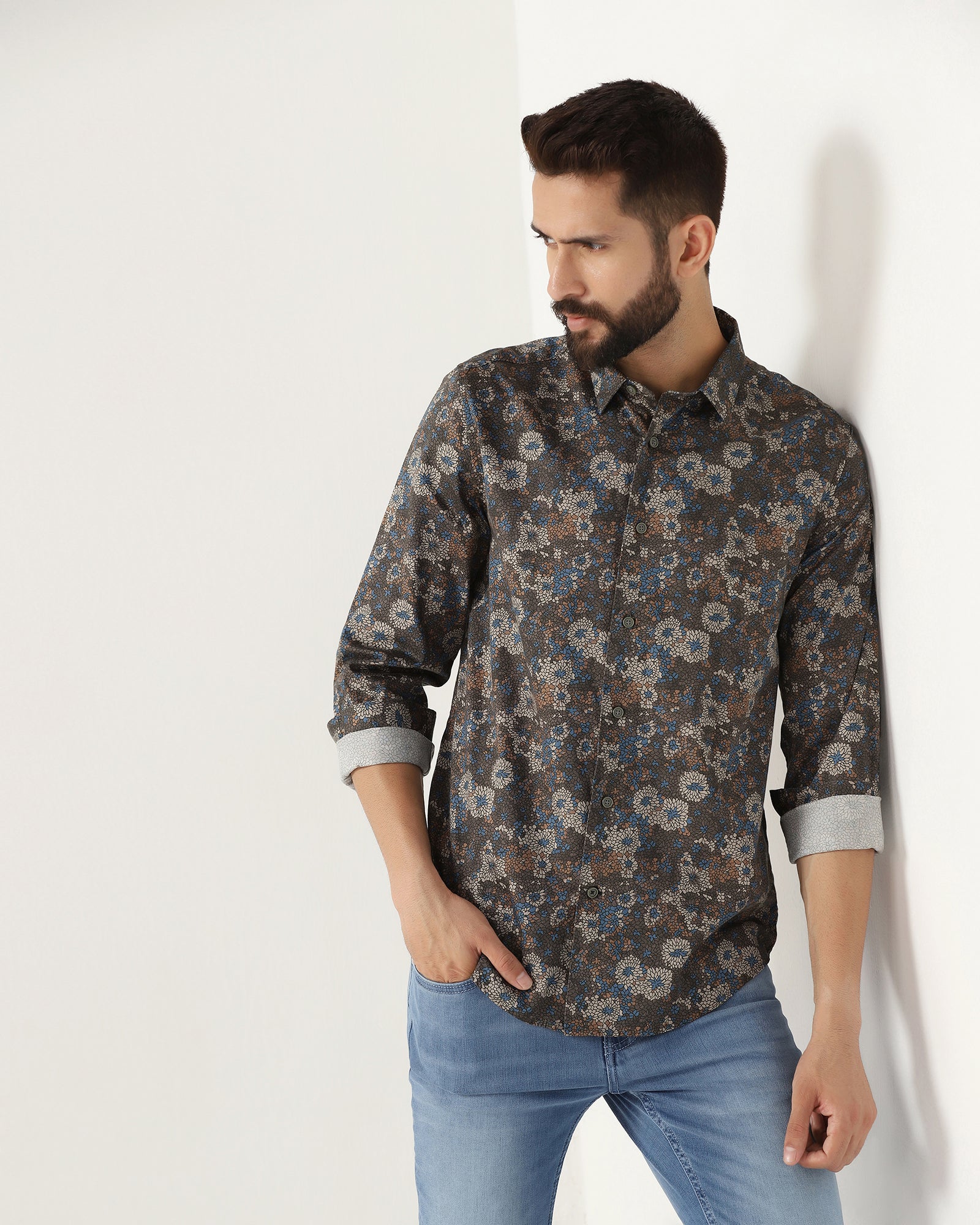 Green Printed Shirt - Gena
