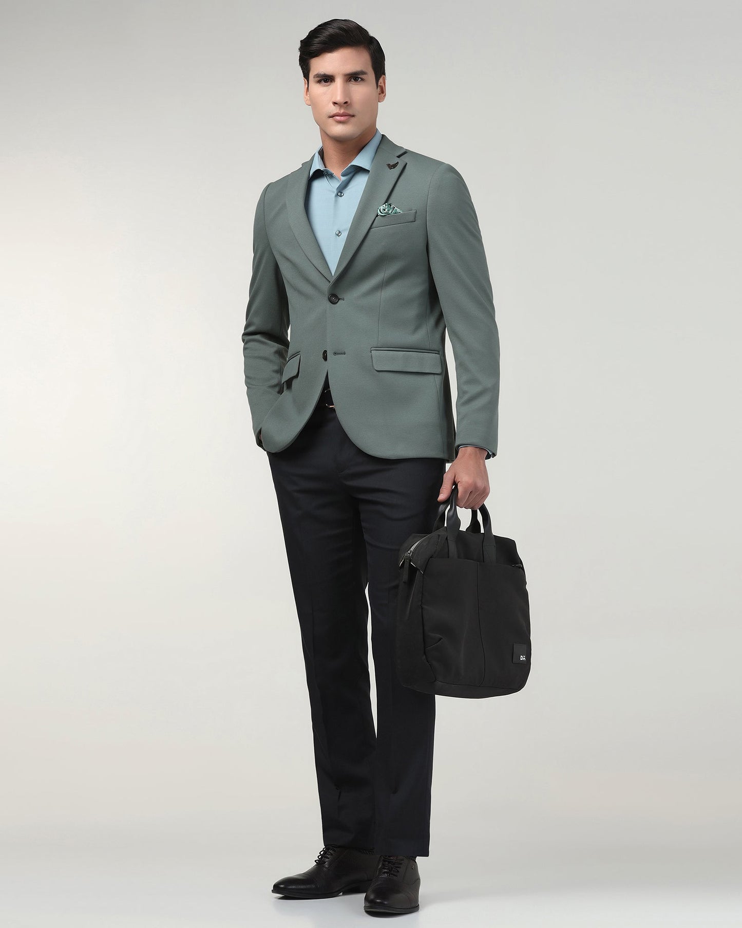 Green Textured Blazer - Lionel