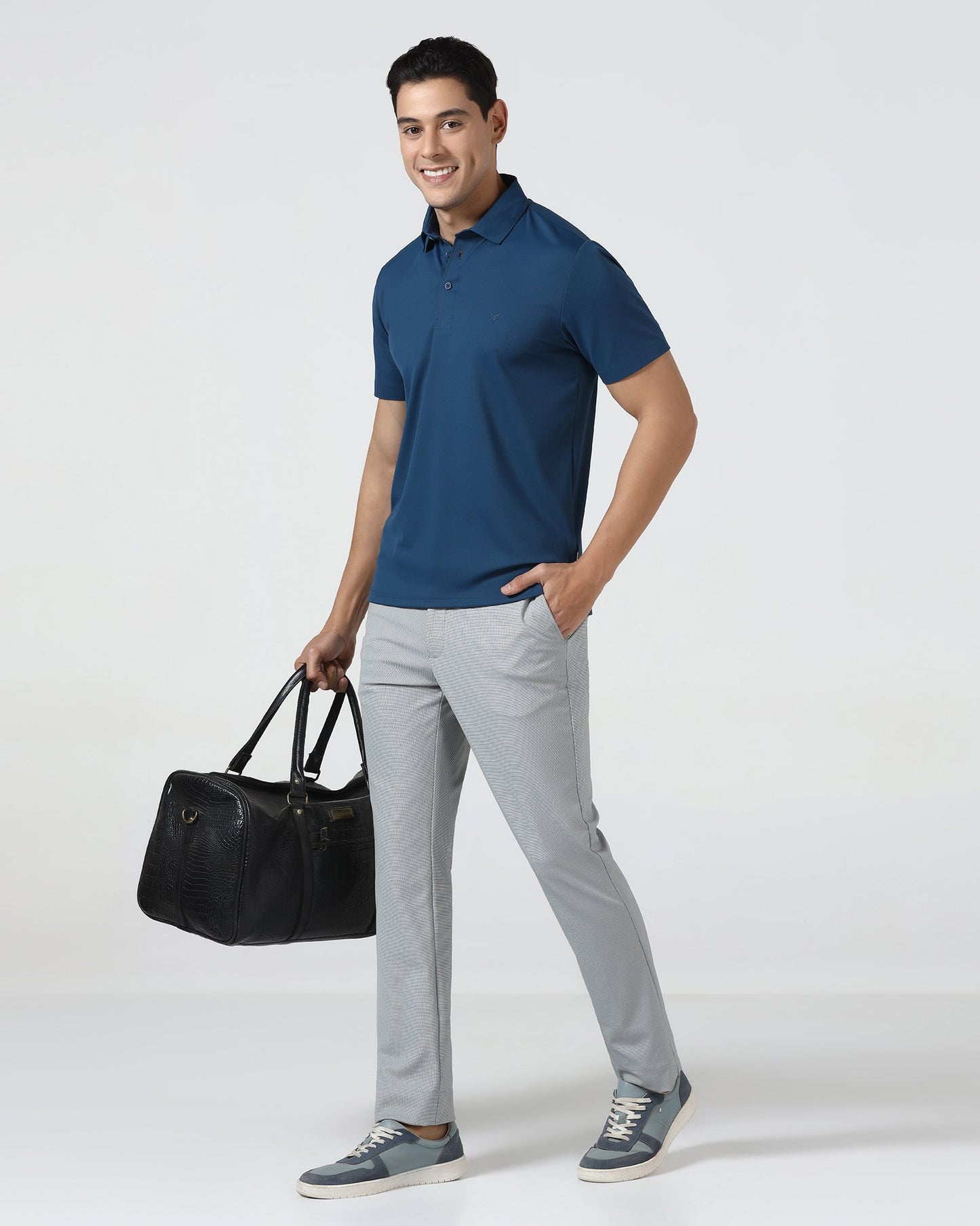 Grey TechPro Textured Trouser - Wayne