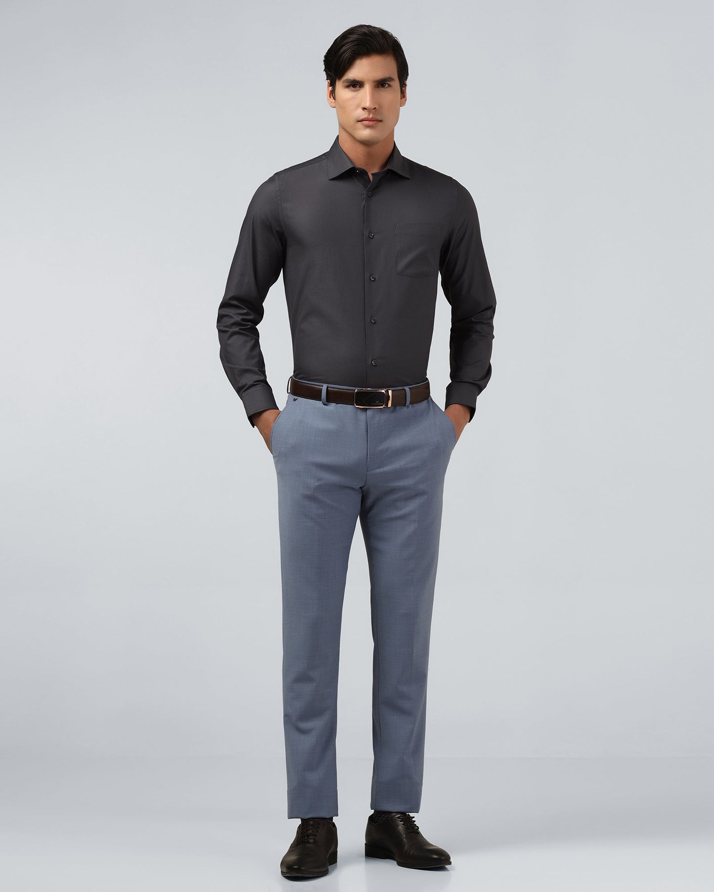 Grey Textured Shirt - Magnus
