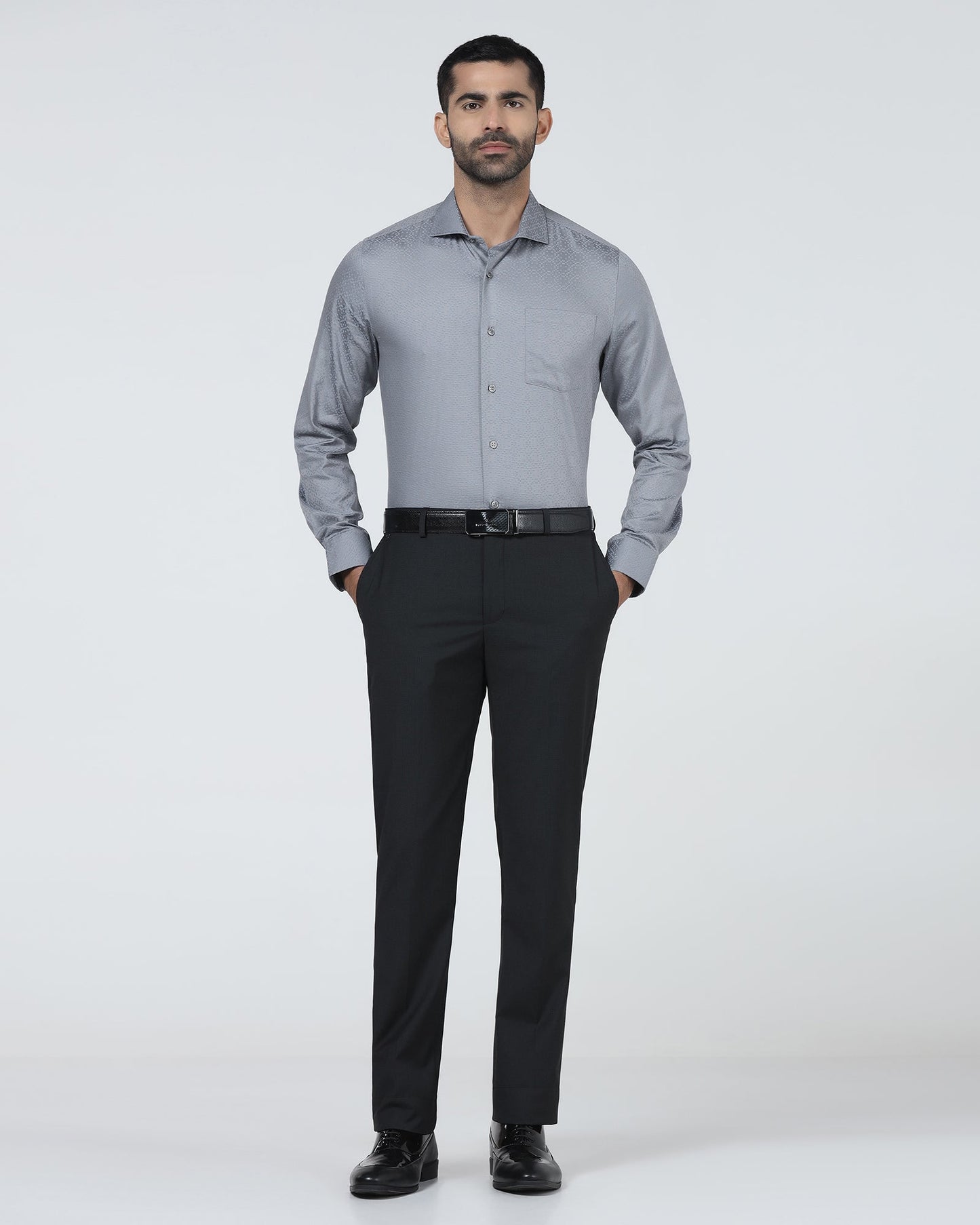 Grey Jacquard Shirt - Alton