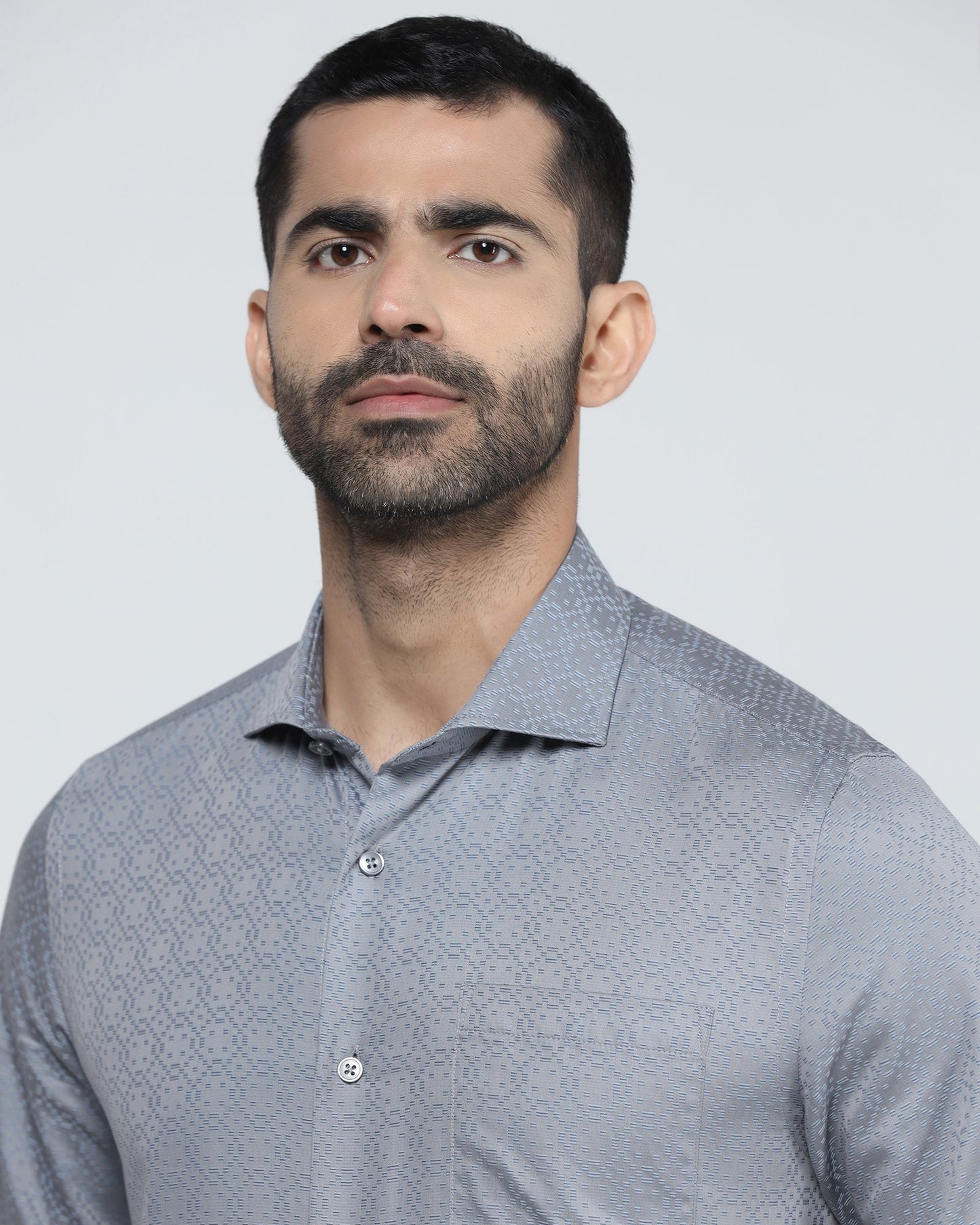 Grey Jacquard Shirt - Alton