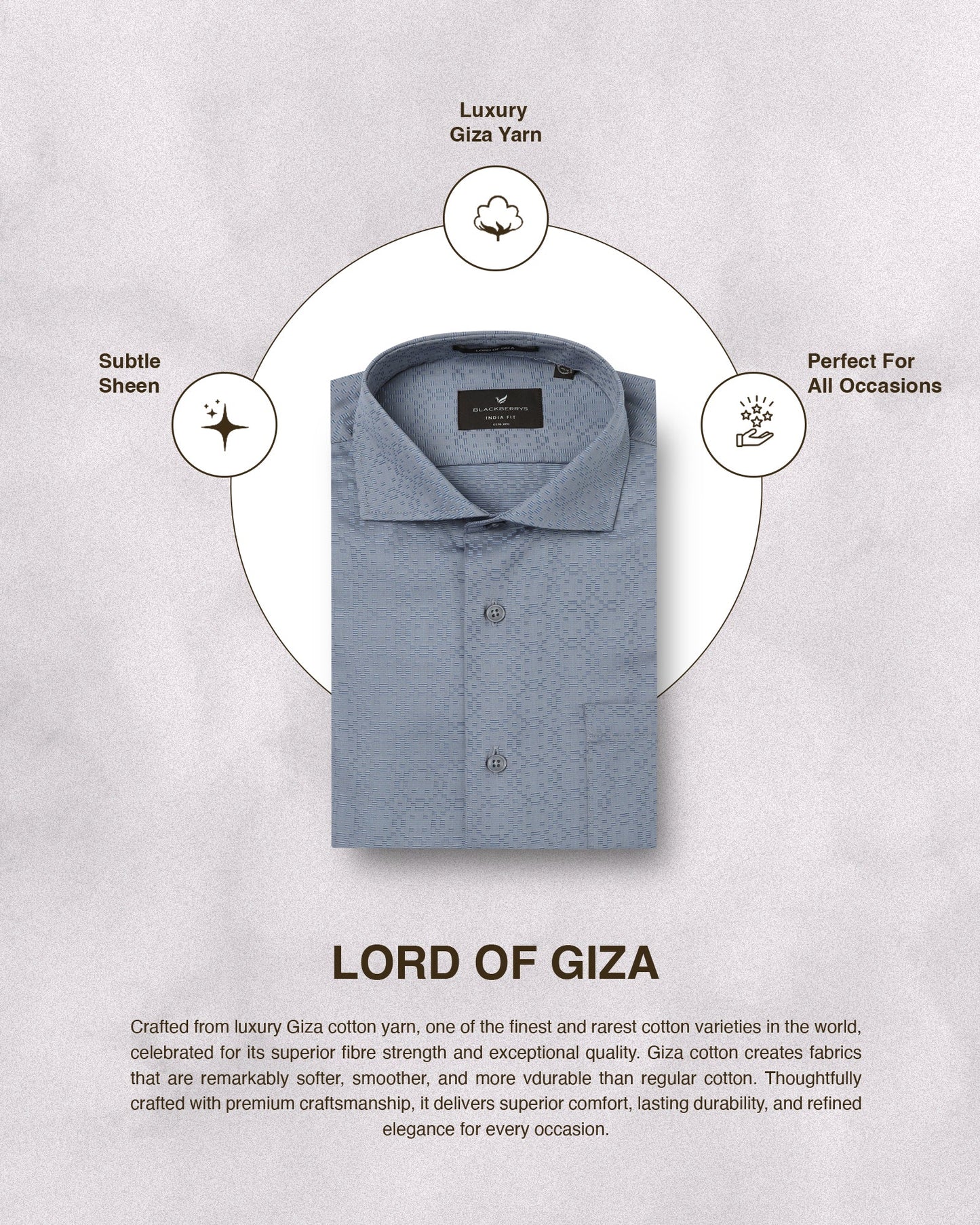 Grey Jacquard Shirt - Alton