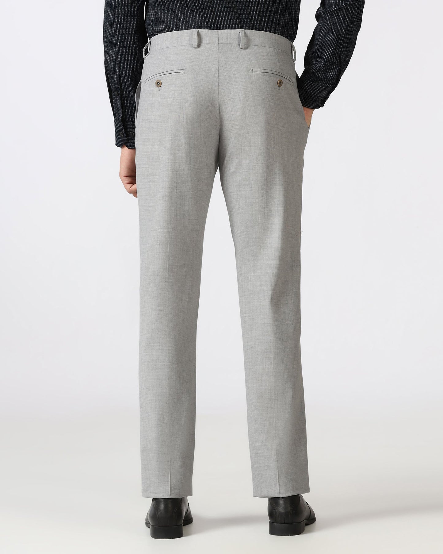 Grey Luxe Check Trouser - Portwine