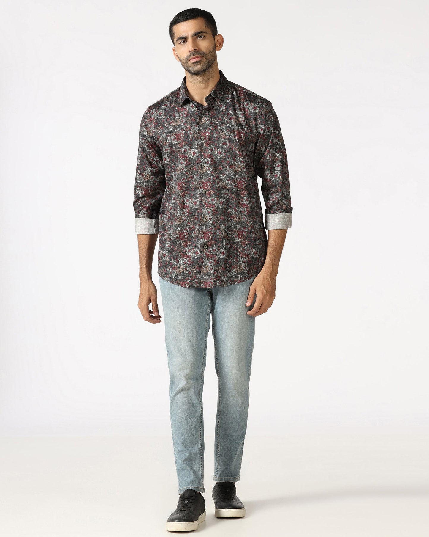 Grey Printed Shirt - Gena