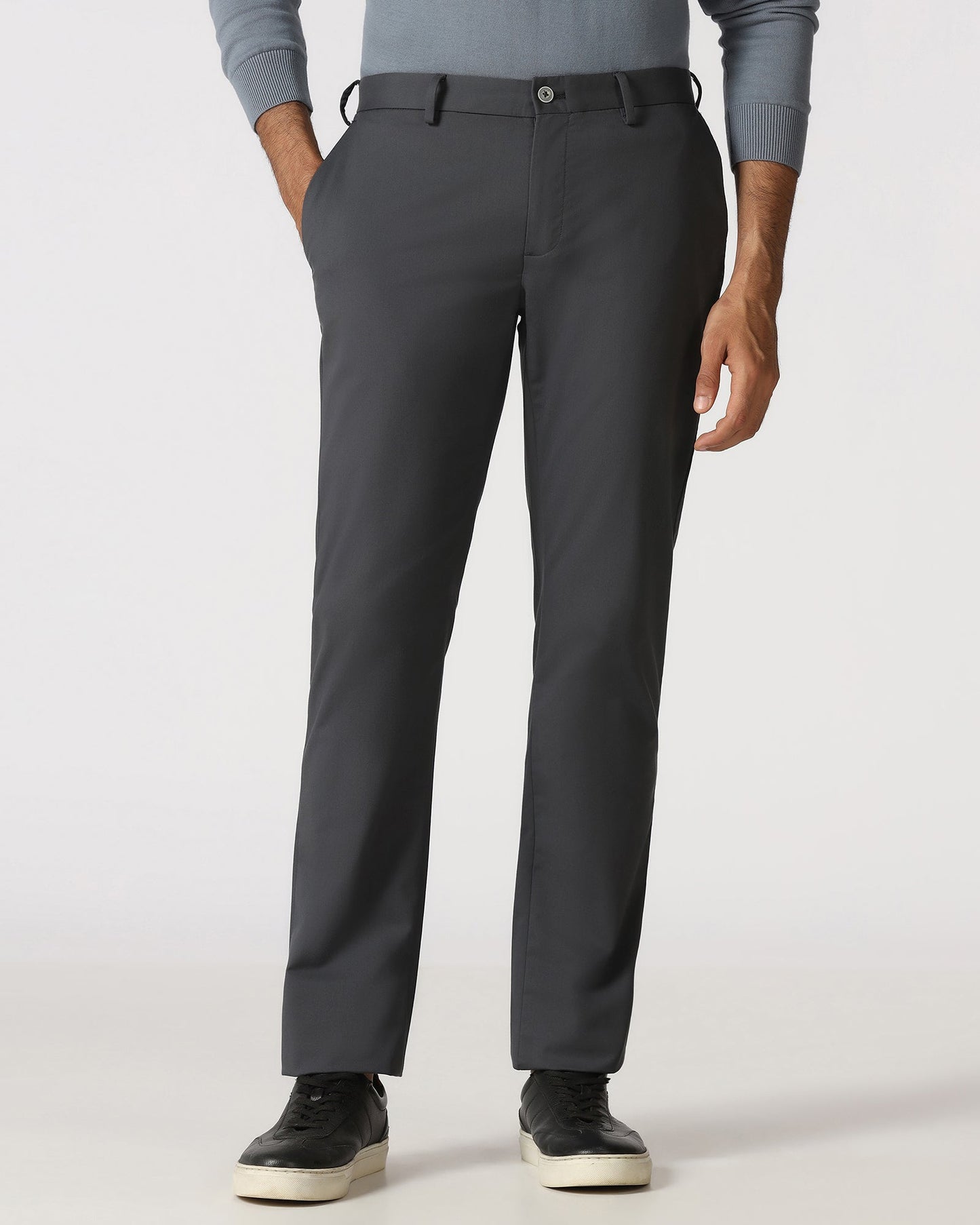 Grey Solid Khakis - Elba