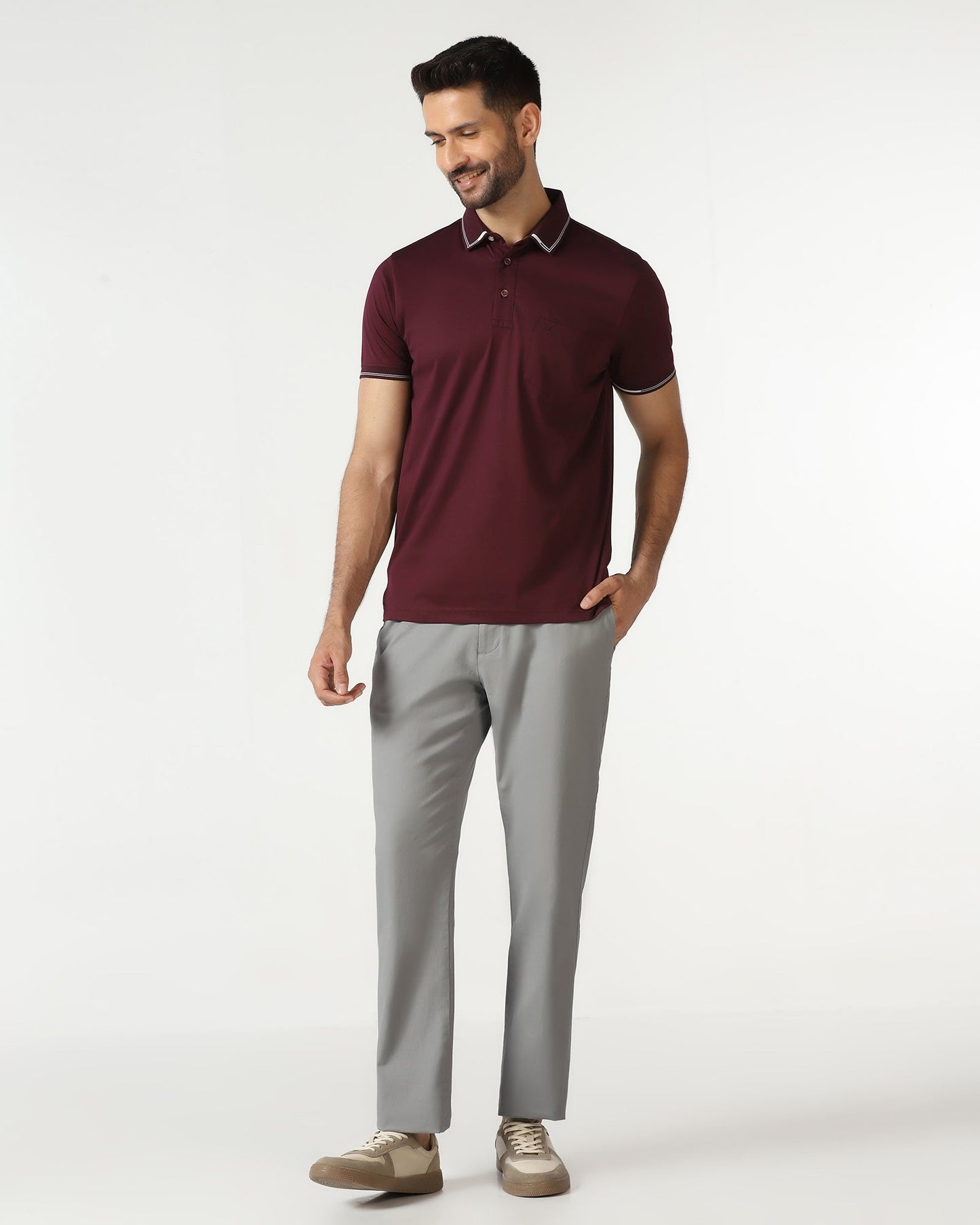 Grey Solid Khakis - Mario