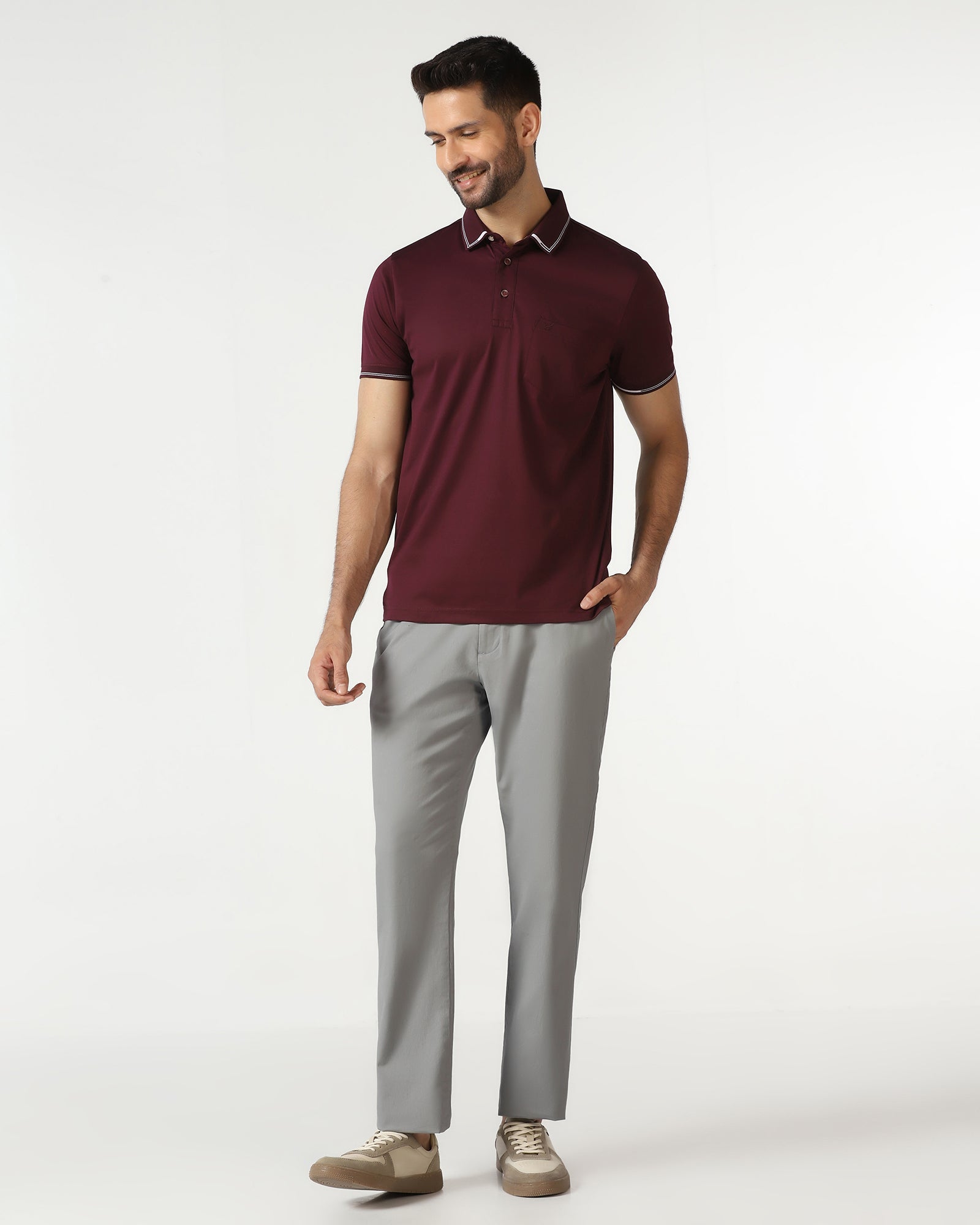 Grey Solid Khakis - Mario