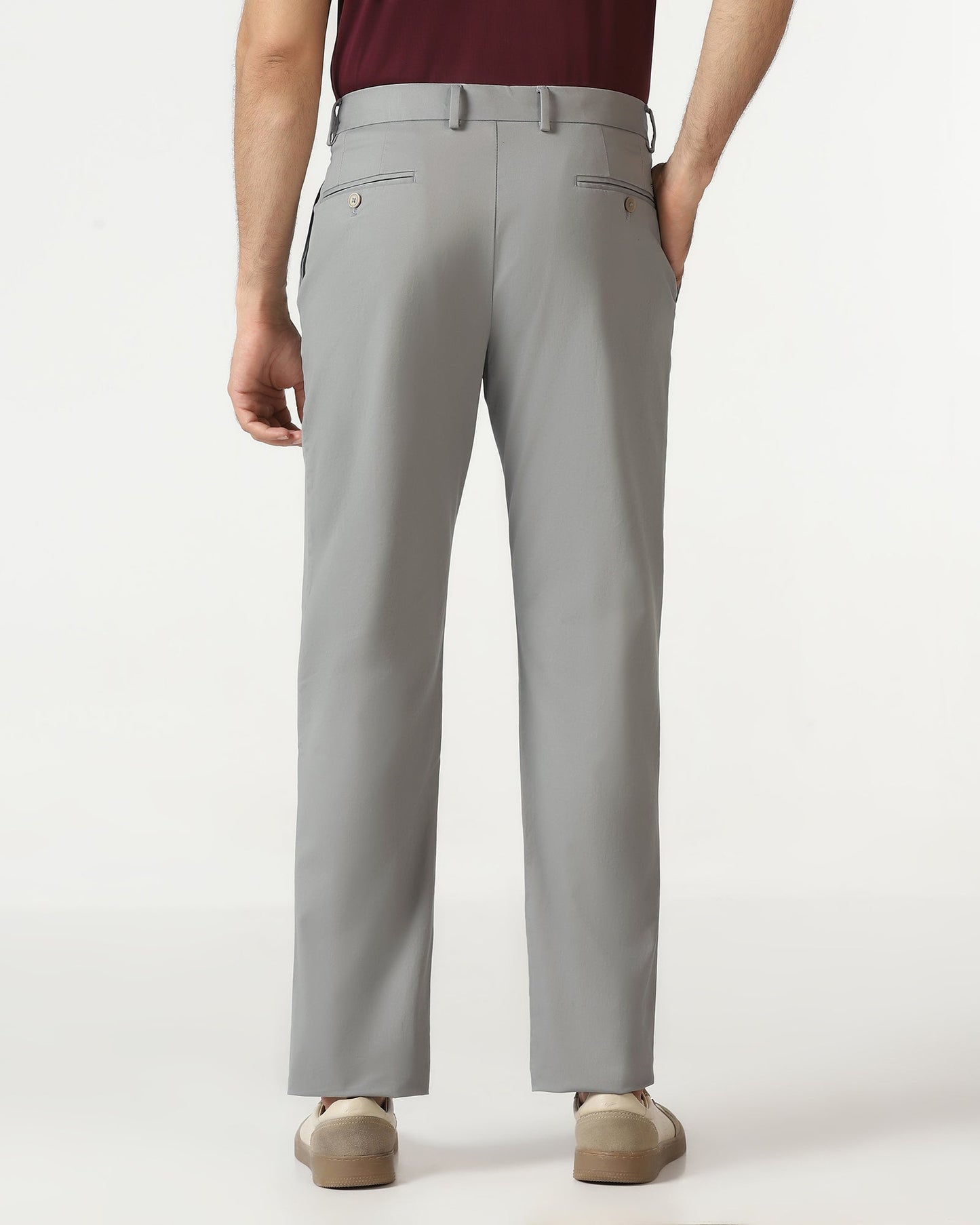 Grey Solid Khakis - Mario
