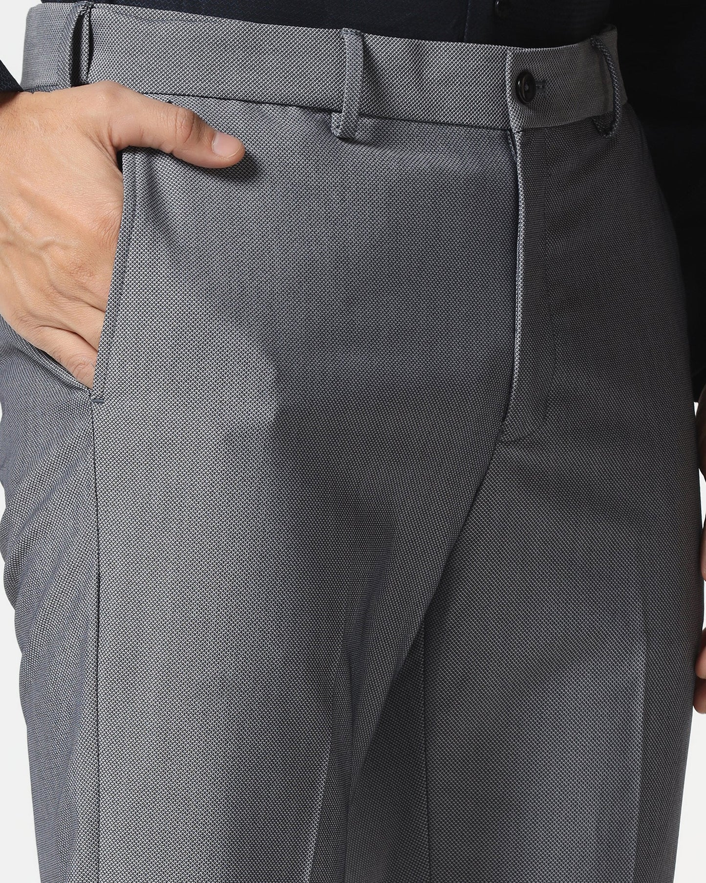 Grey Technowaist Textured Trouser - Smirnoff
