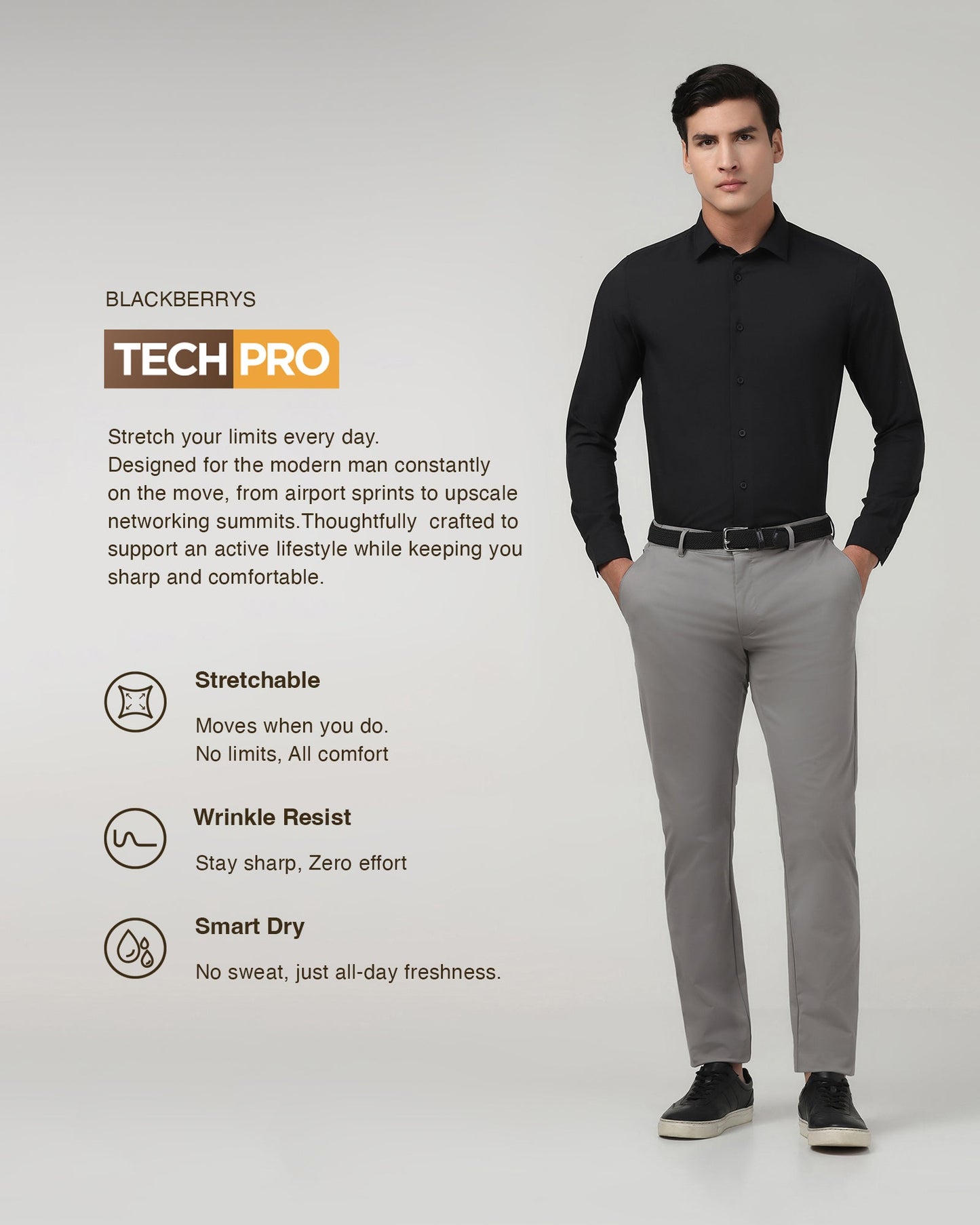 Grey TechPro Solid Khakis - Yukon