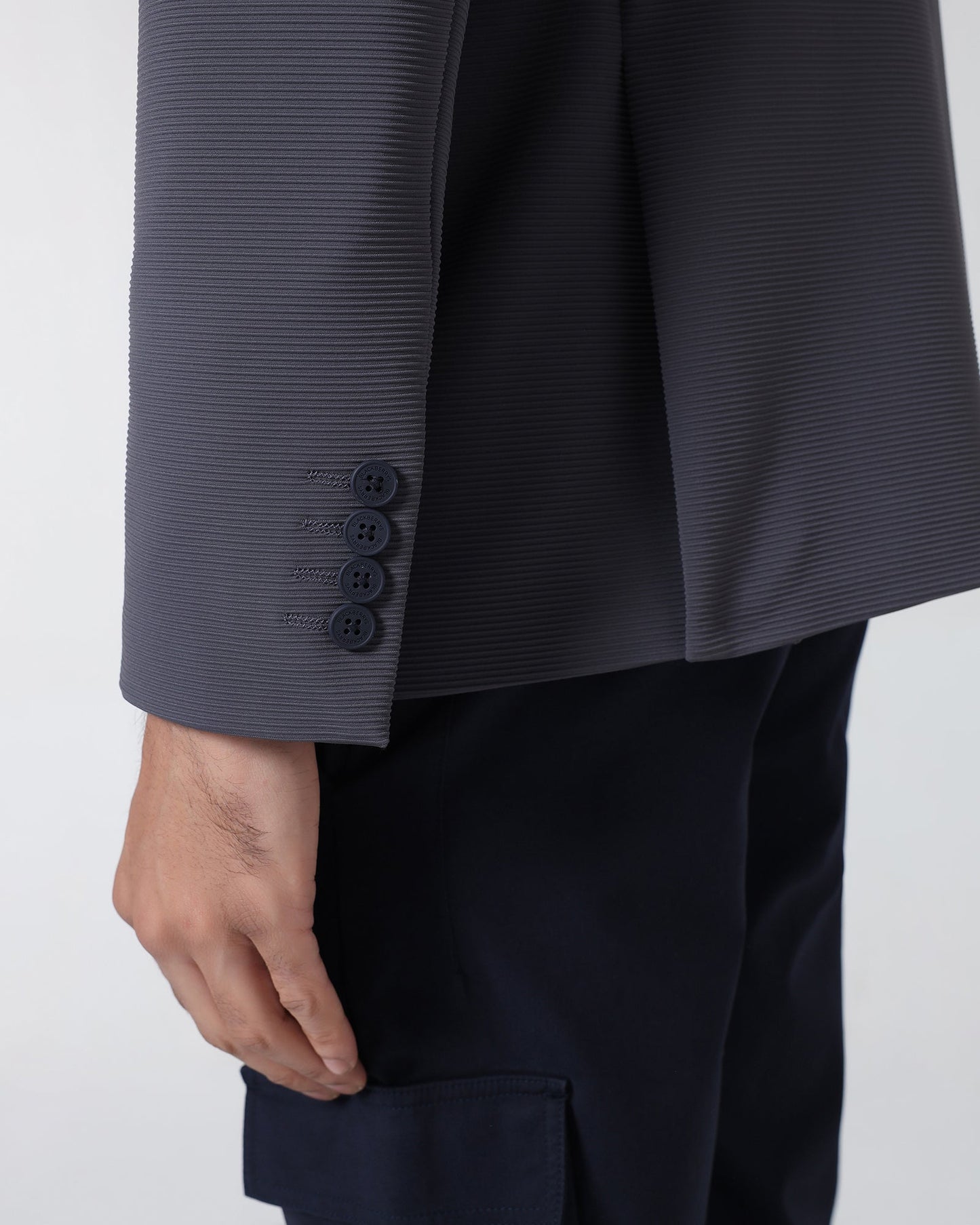 Grey TechPro Stripe Blazer - Siesta