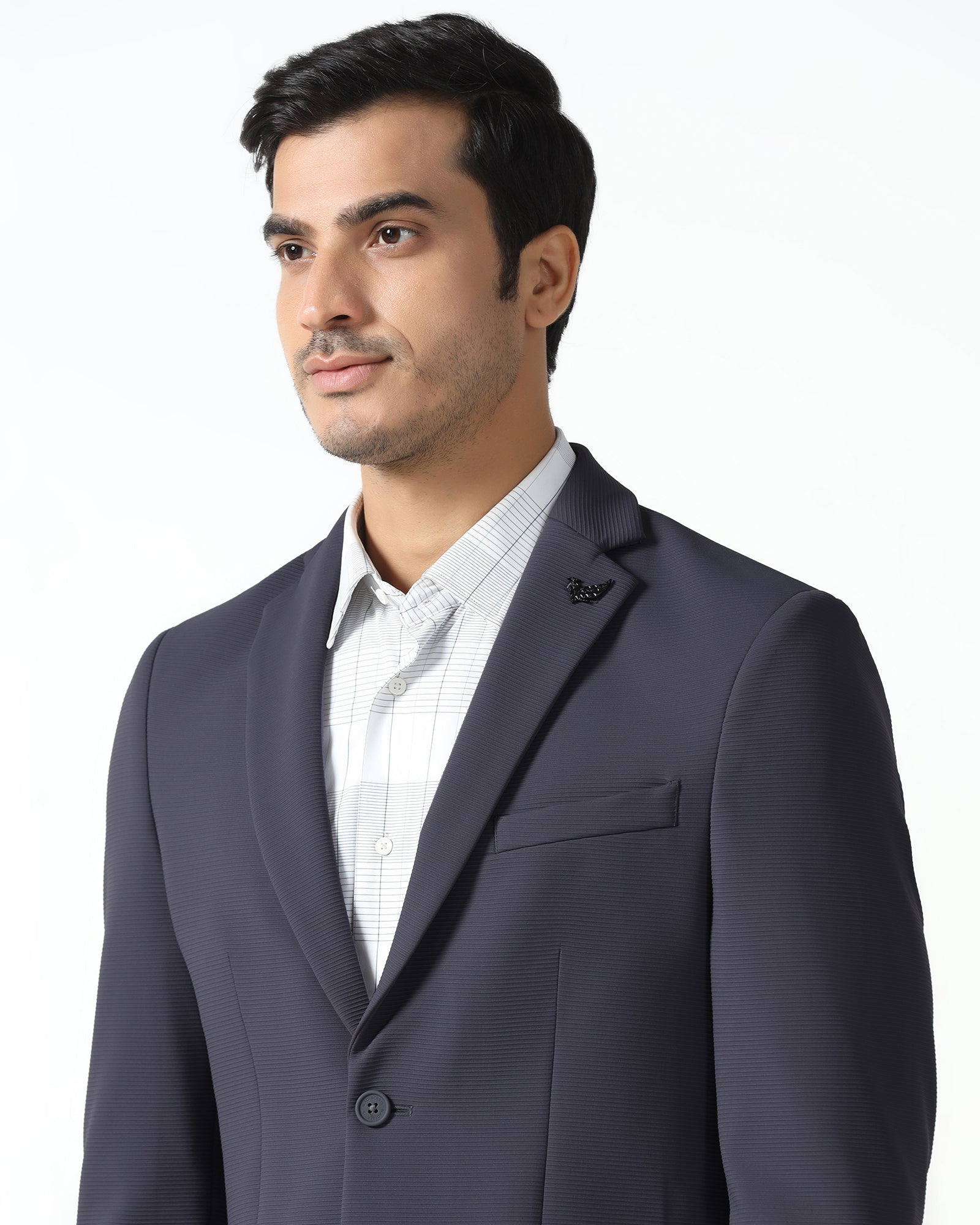 Grey TechPro Stripe Blazer - Fiesta