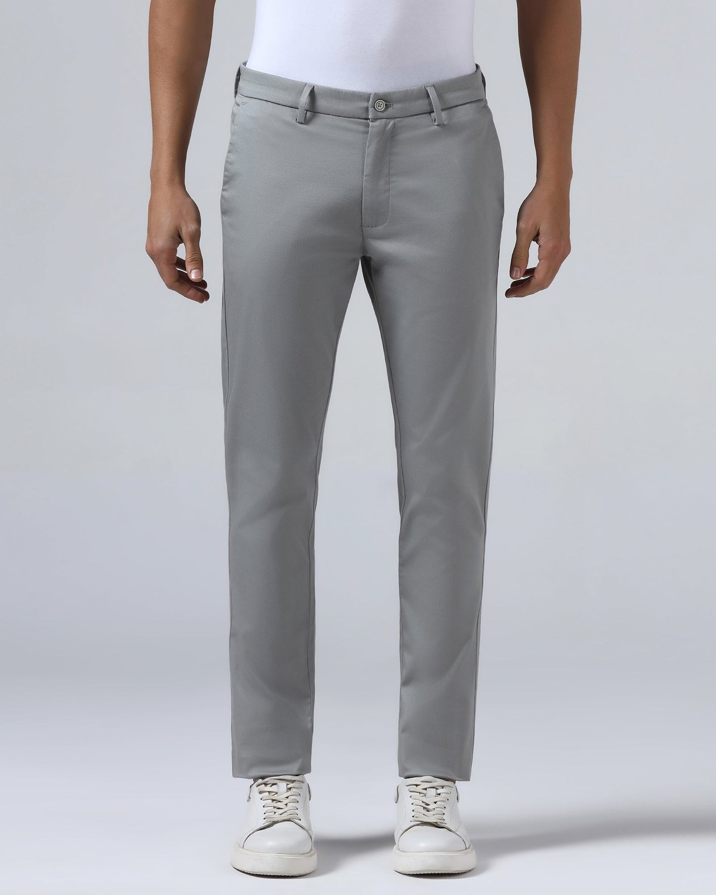 Grey Textured Khakis - Aurea