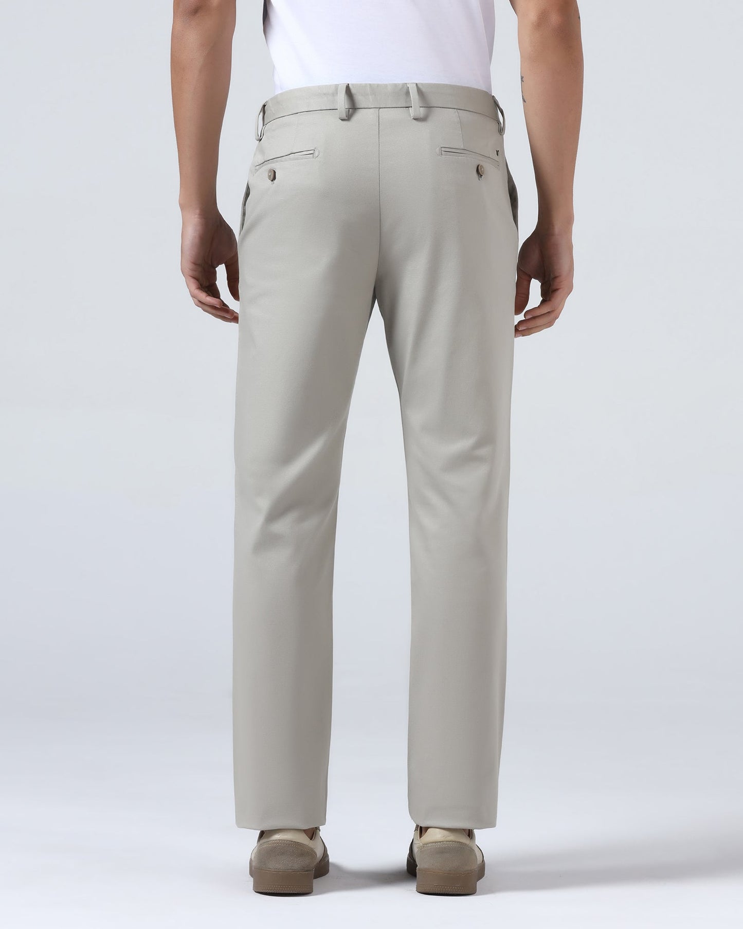 Grey Textured Khakis - Ibis