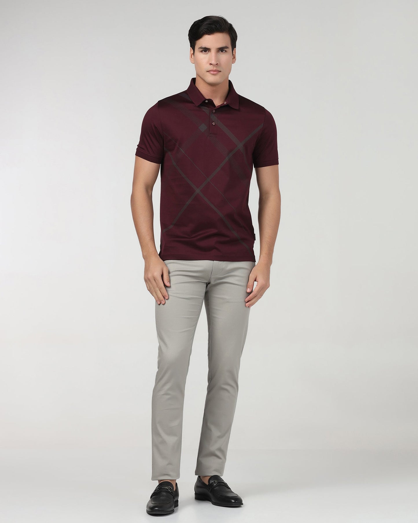 Grey Textured Khakis - Ibis